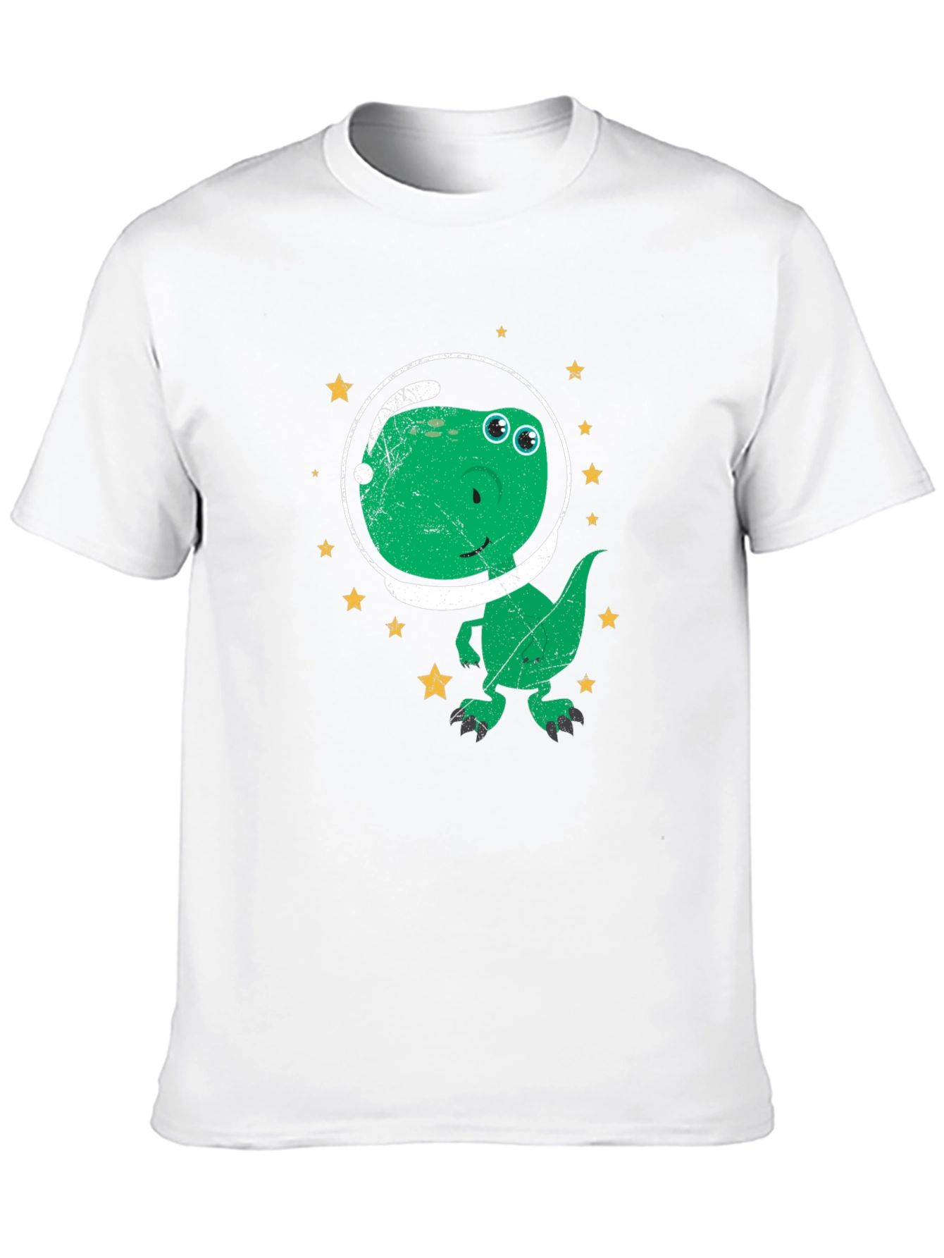 Dino Astronaut T-Shirt - Green Dinosaur in Space