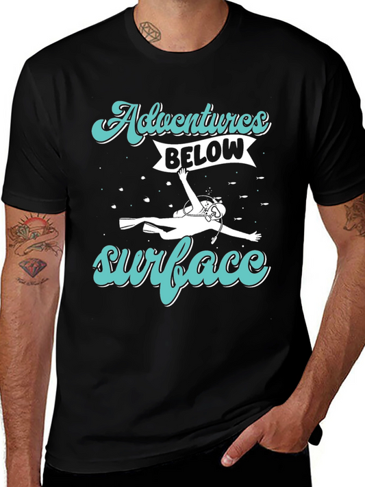 Adventures Below Surface Diver Graphic T-Shirt