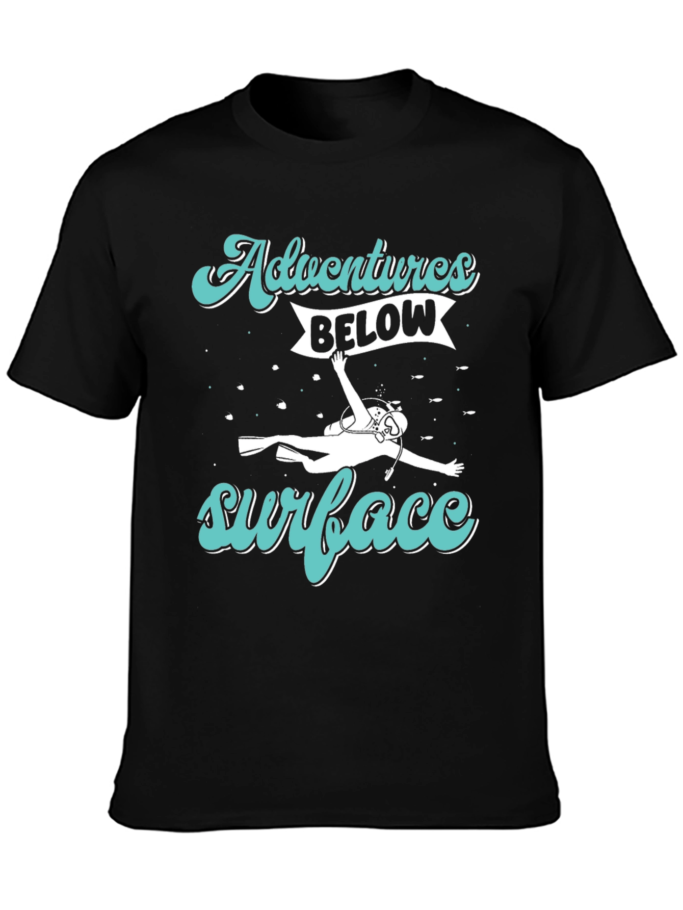 Adventures Below Surface Diver Graphic T-Shirt