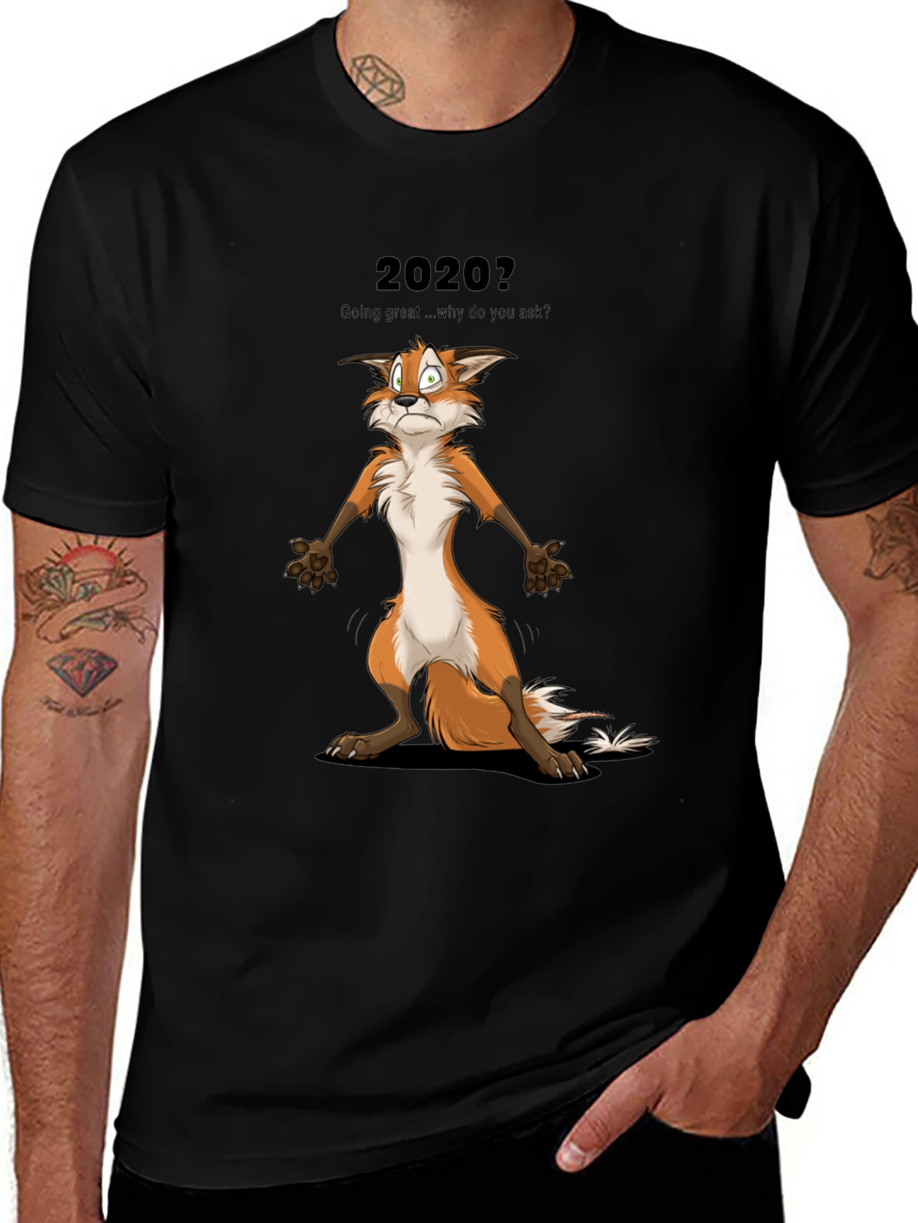 2020 Fox Graphic T-Shirt - Funny Cartoon Tee