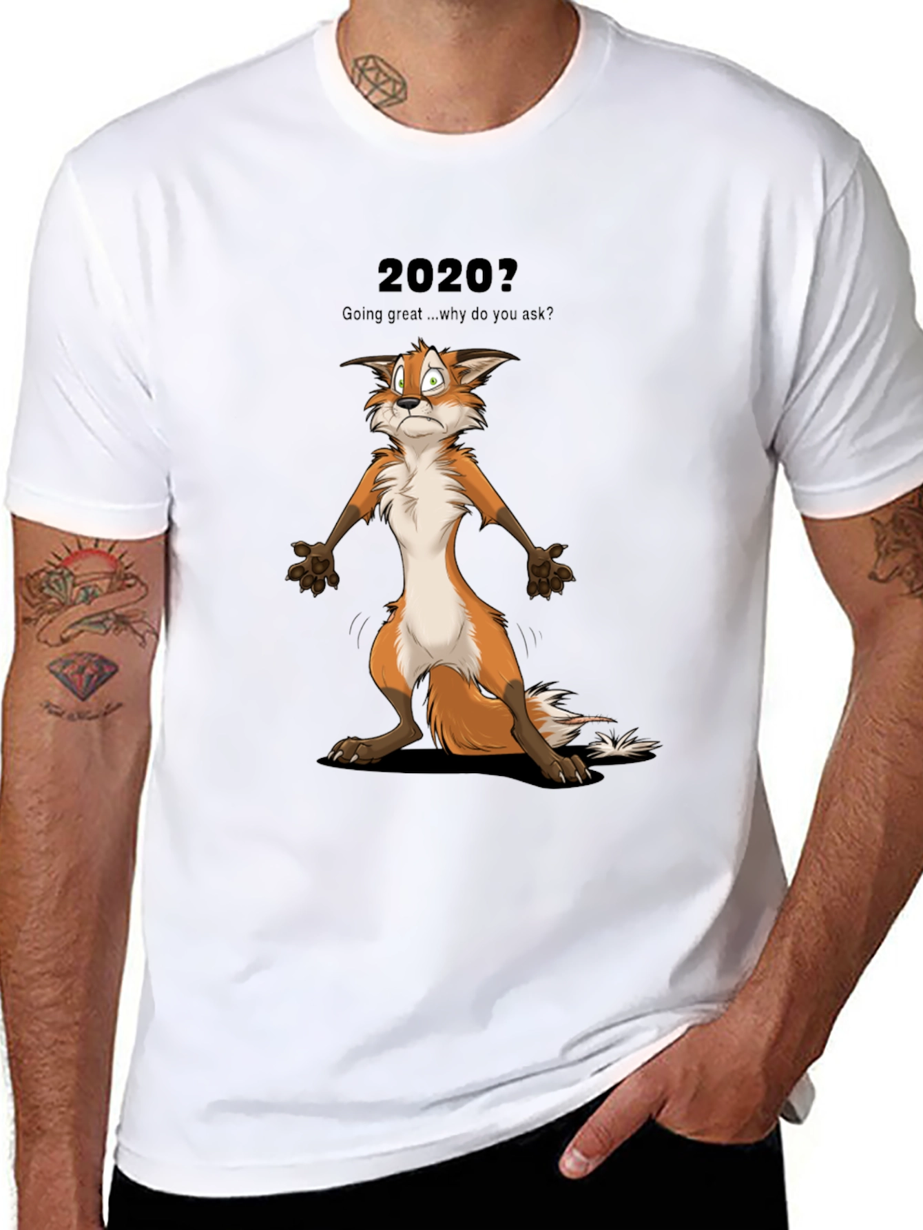 2020 Fox Graphic T-Shirt - Funny Cartoon Tee