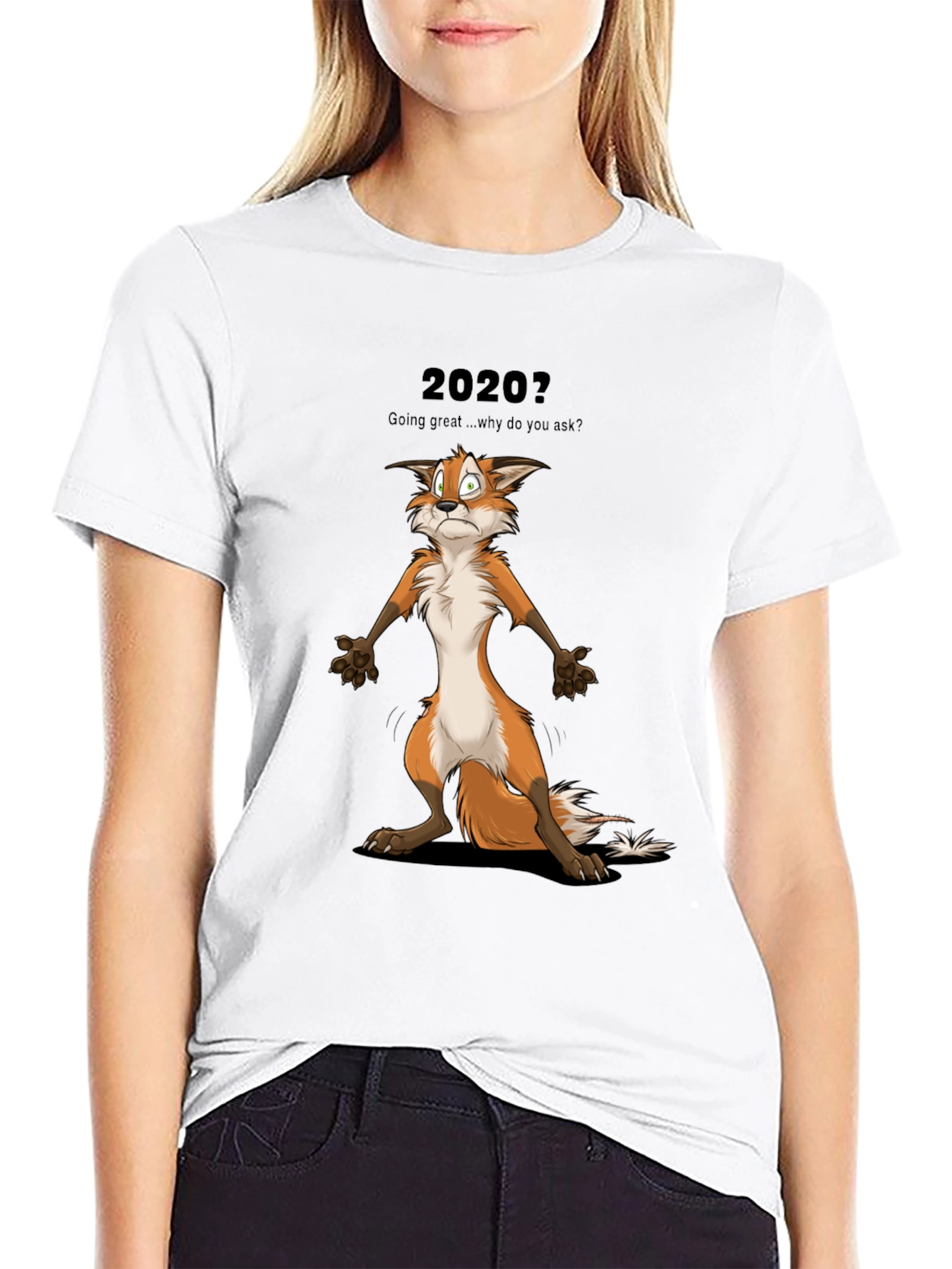 2020 Fox Graphic T-Shirt - Funny Cartoon Tee