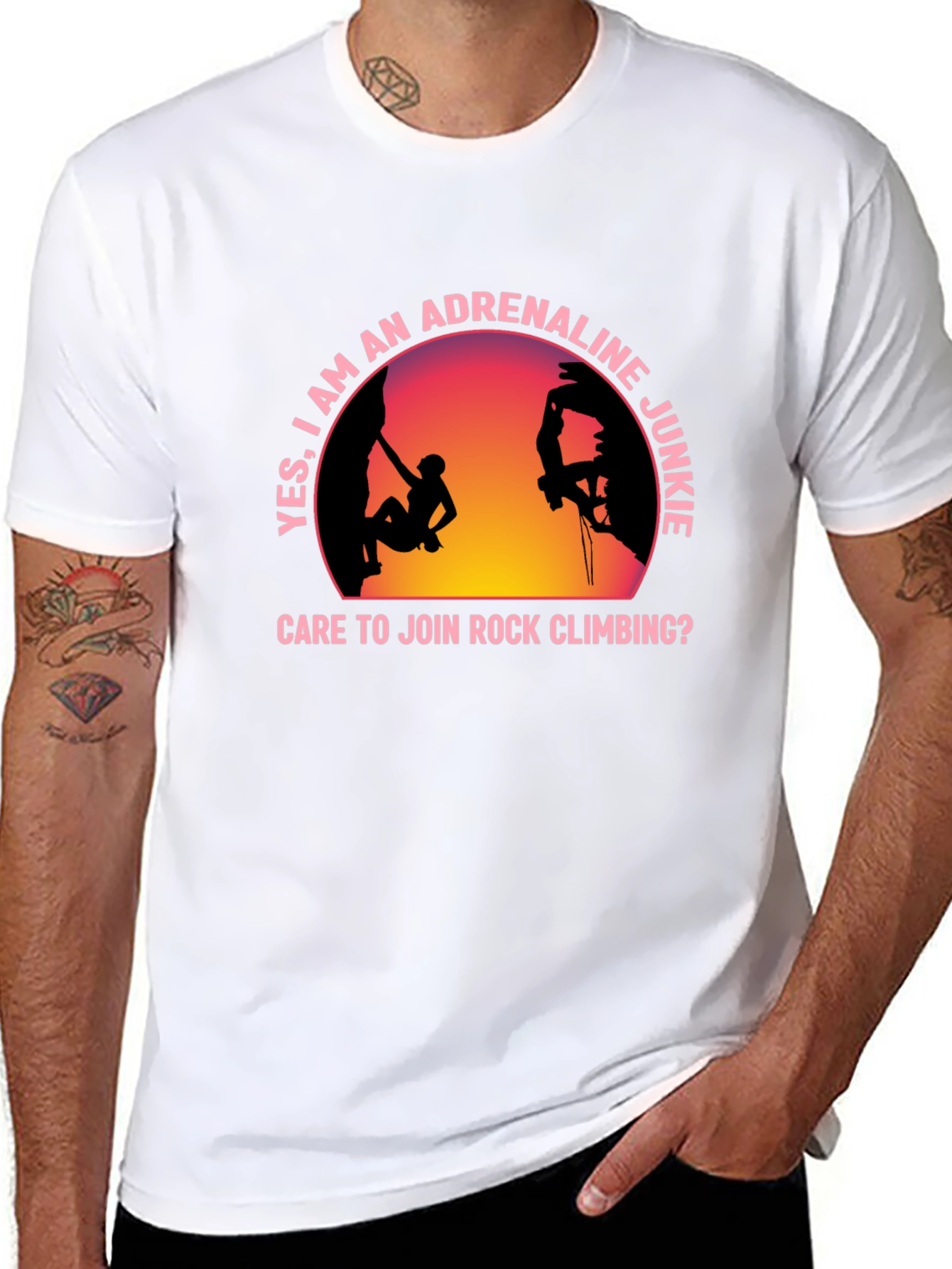 Adrenaline Junkie Rock Climbing T-Shirt