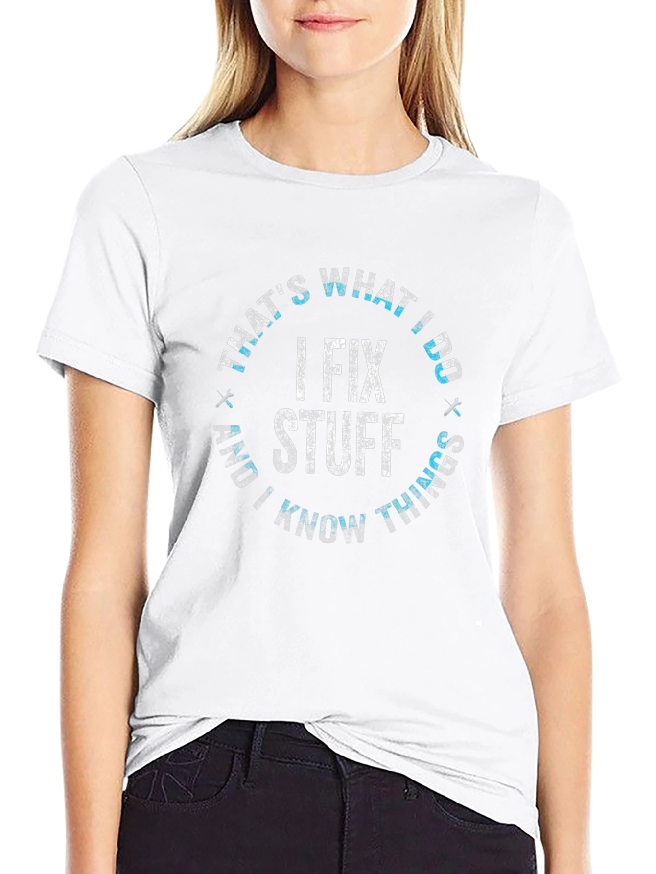 I Fix Stuff Black Graphic Tee