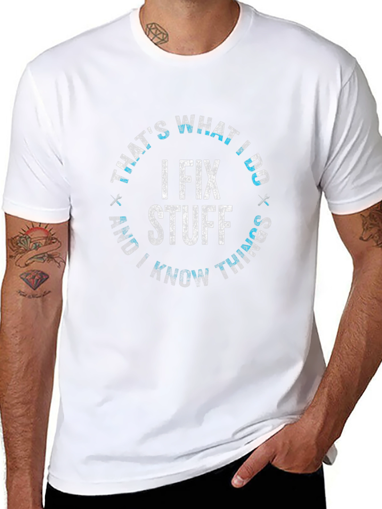 I Fix Stuff Black Graphic Tee