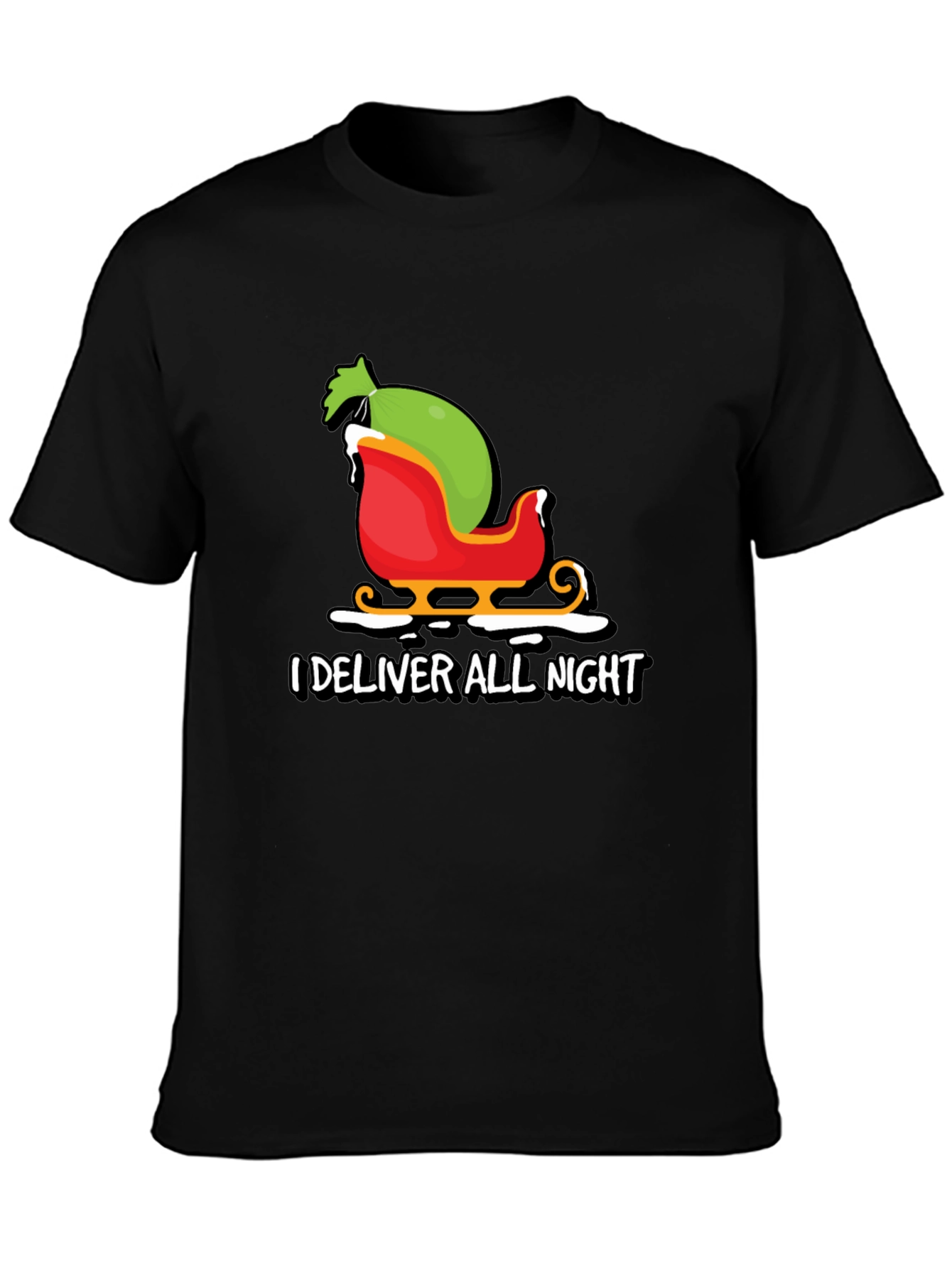I Deliver All Night Christmas Graphic Tee