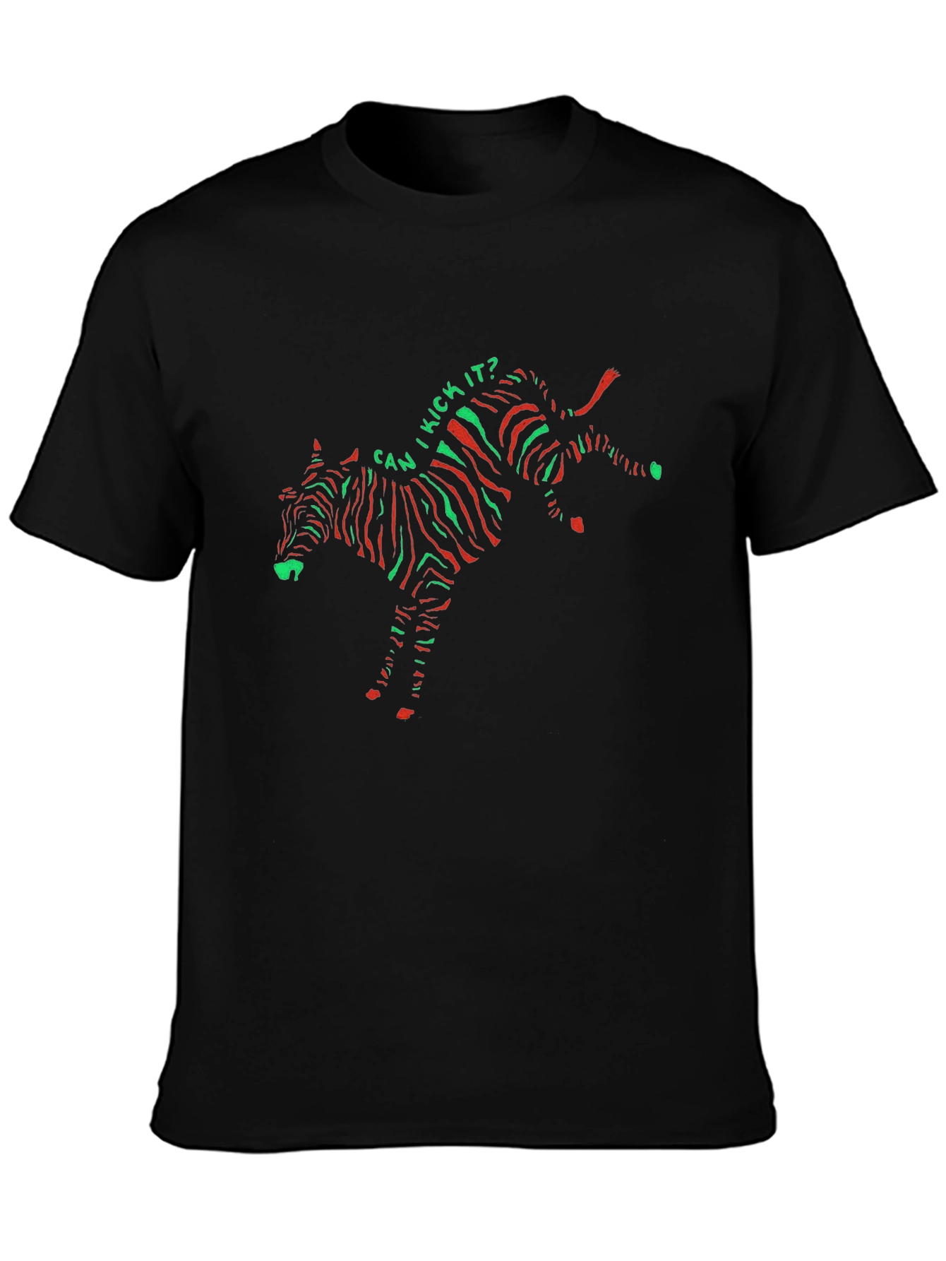 Can I Kick It? Zebra Print T-Shirt