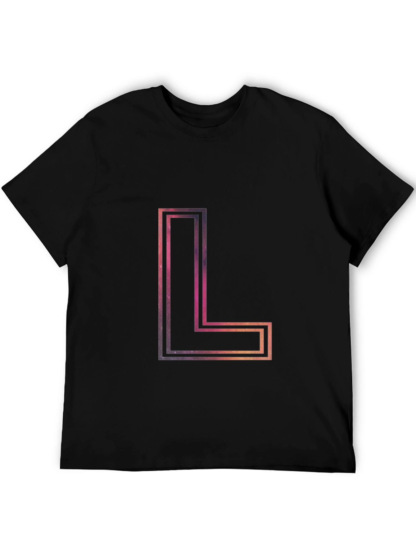 Abstract Galaxy L Letter T-Shirt