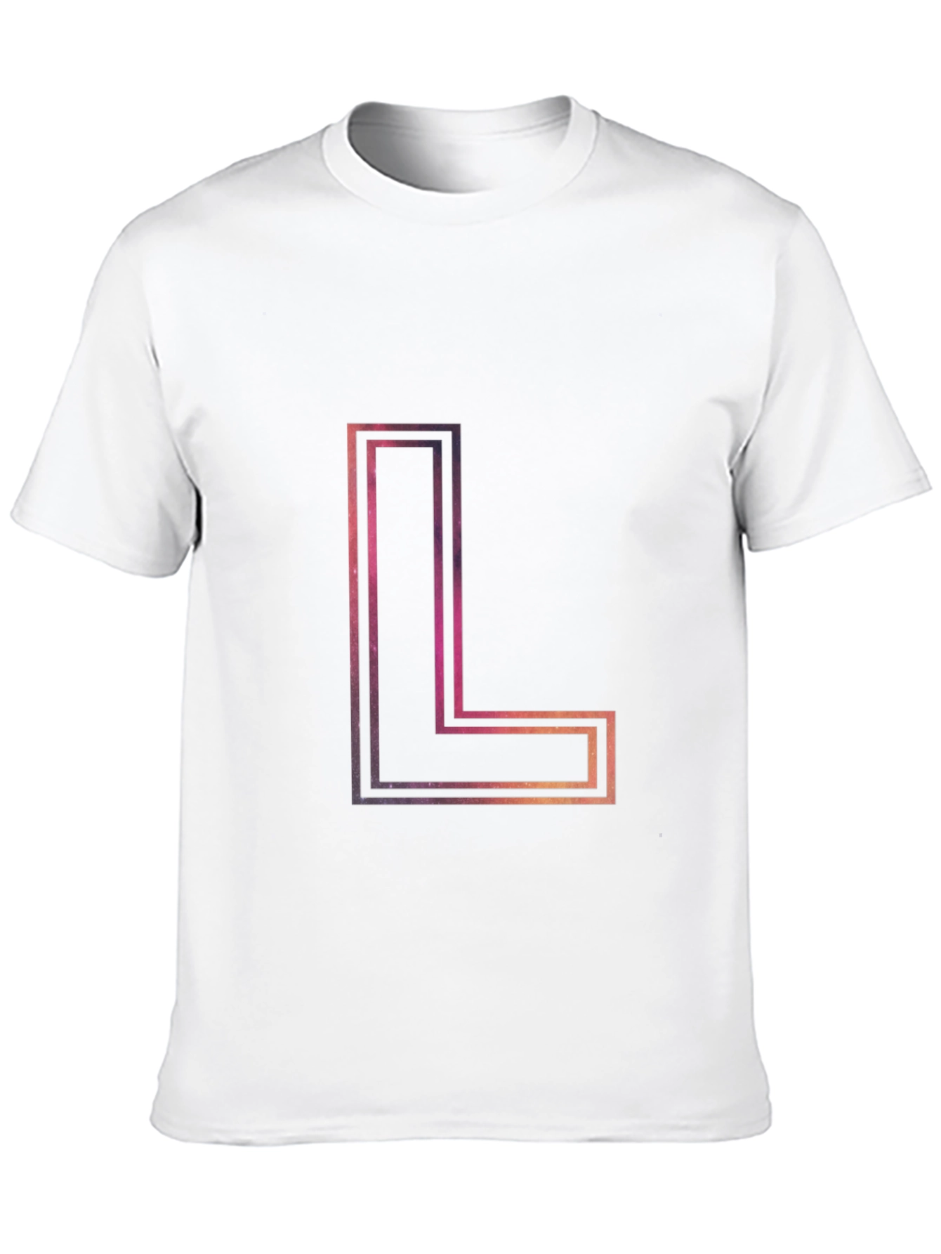Abstract Galaxy L Letter T-Shirt