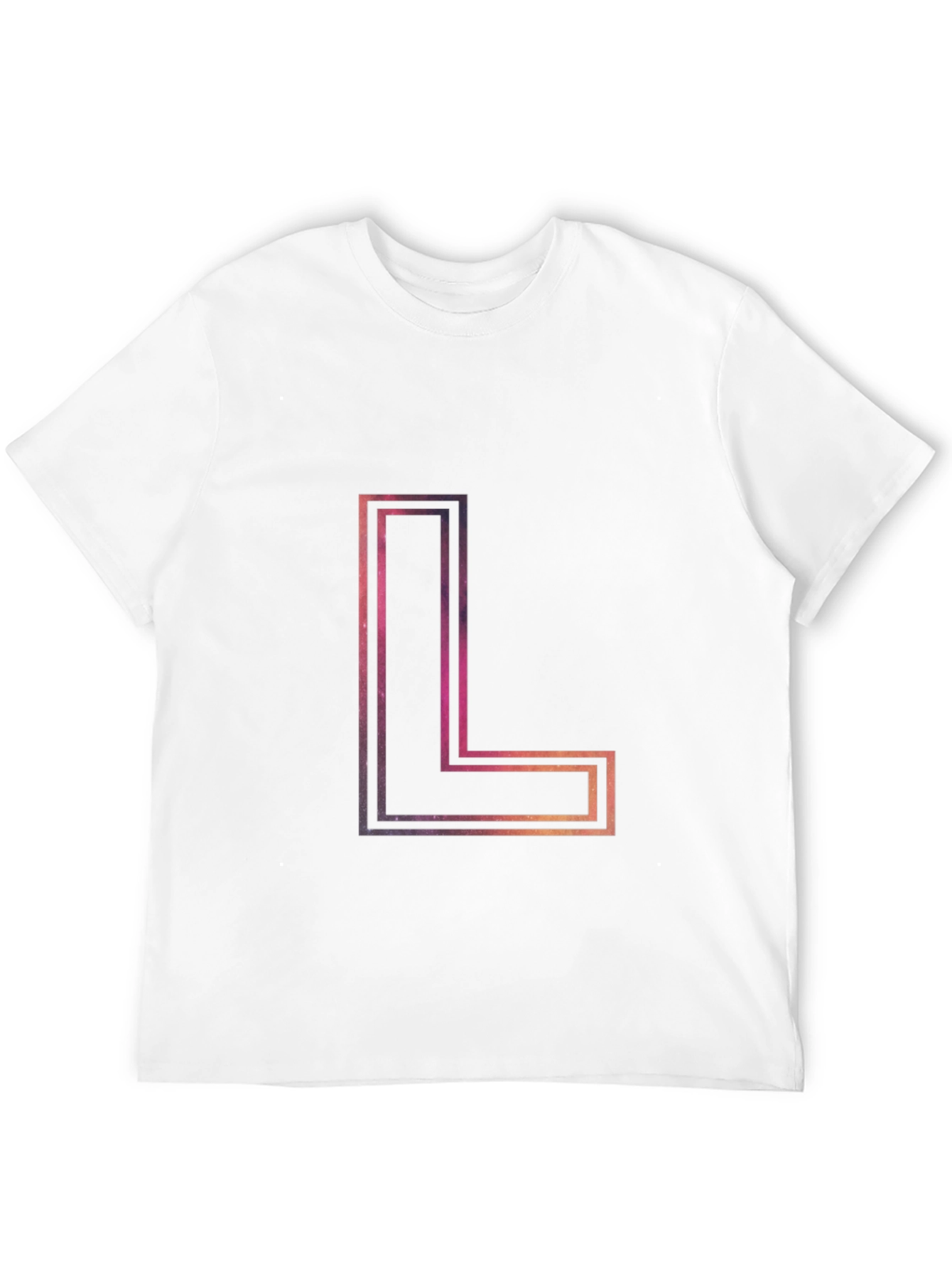 Abstract Galaxy L Letter T-Shirt