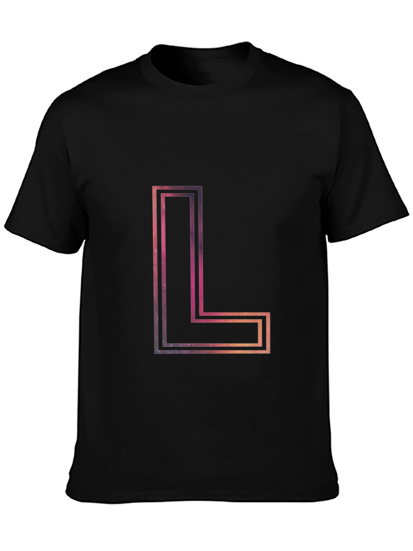 Abstract Galaxy L Letter T-Shirt