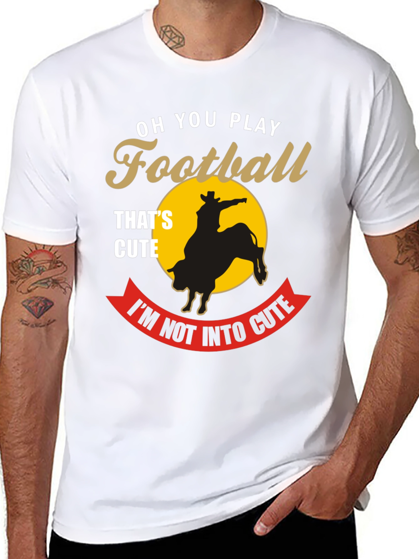 Funny Rodeo Bull Rider T-Shirt - Not Into Cute