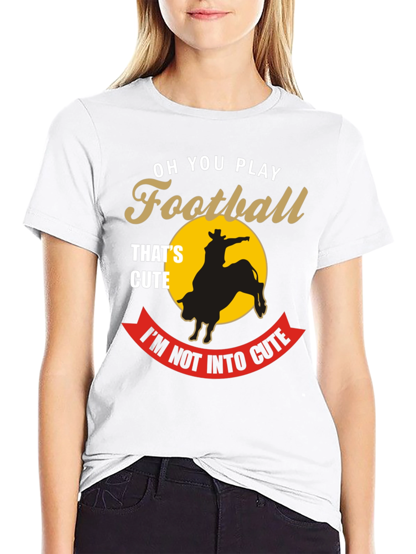 Funny Rodeo Bull Rider T-Shirt - Not Into Cute