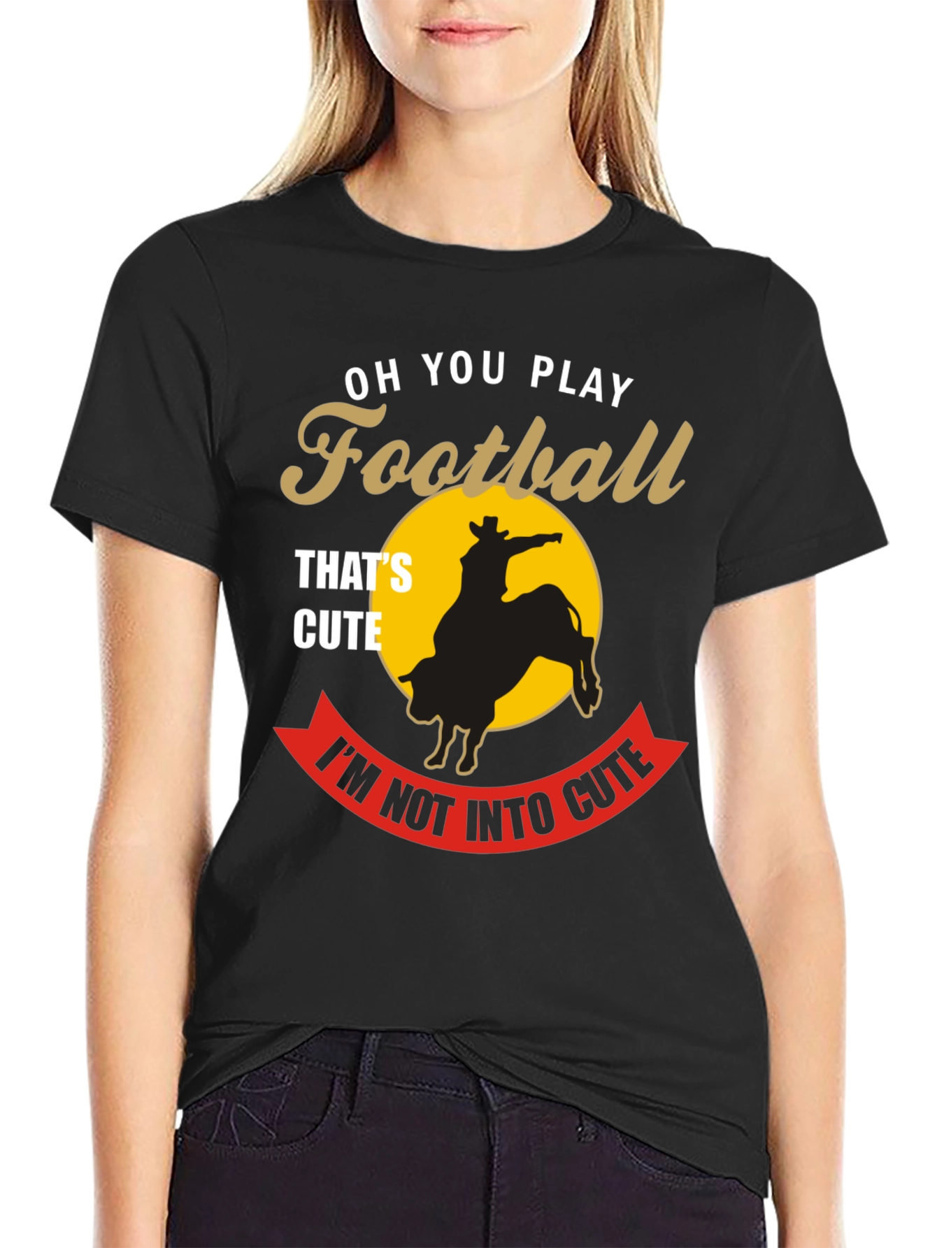 Funny Rodeo Bull Rider T-Shirt - Not Into Cute
