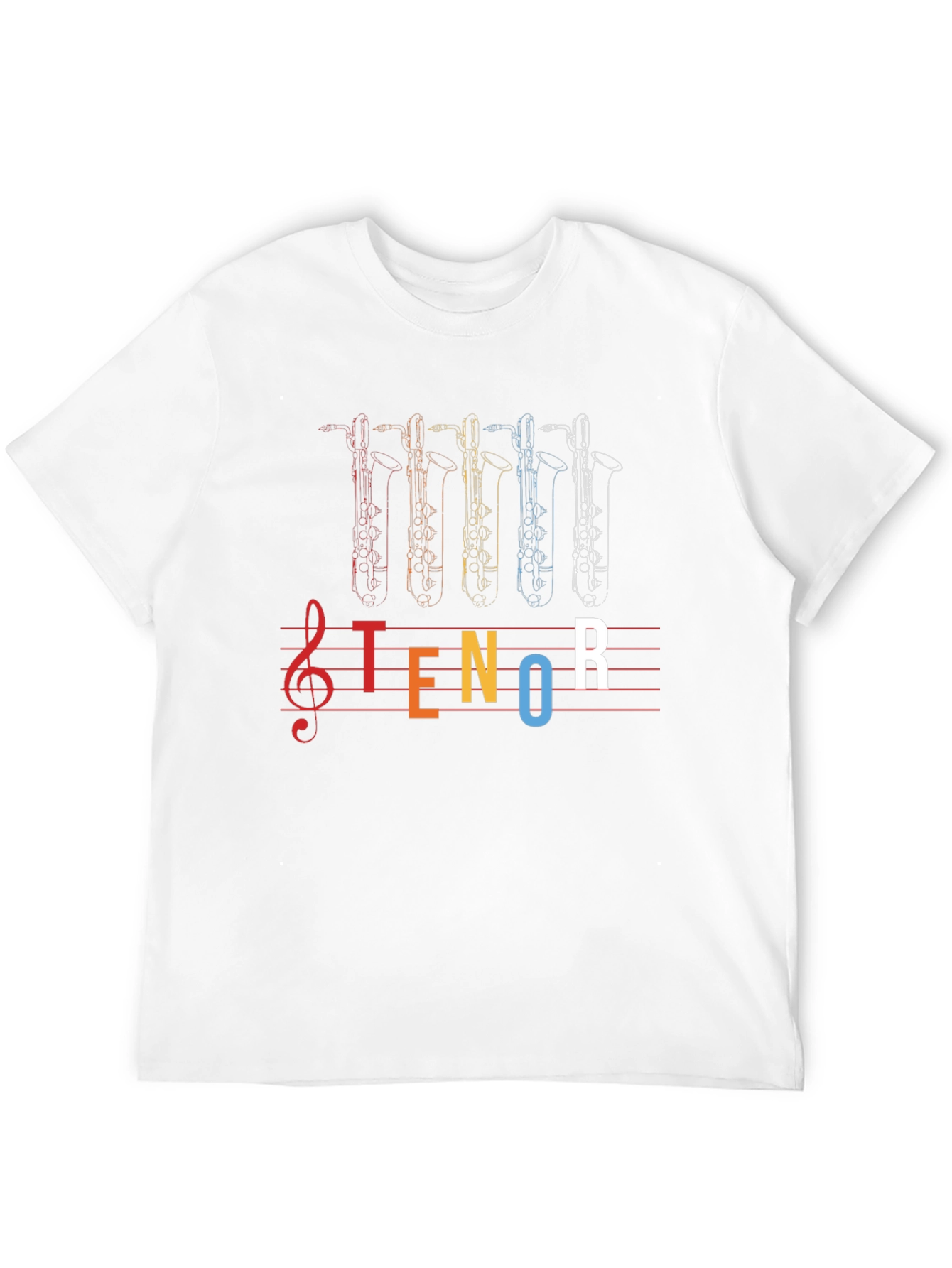 Tenor Saxophone Music T-Shirt - Black