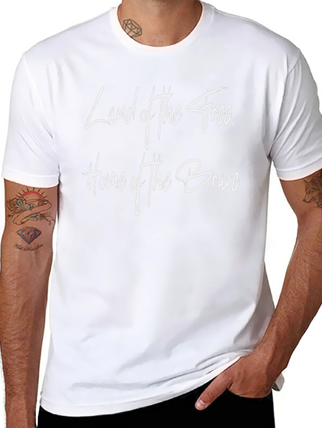 Land of the Free Graphic Tee - Patriotic Style