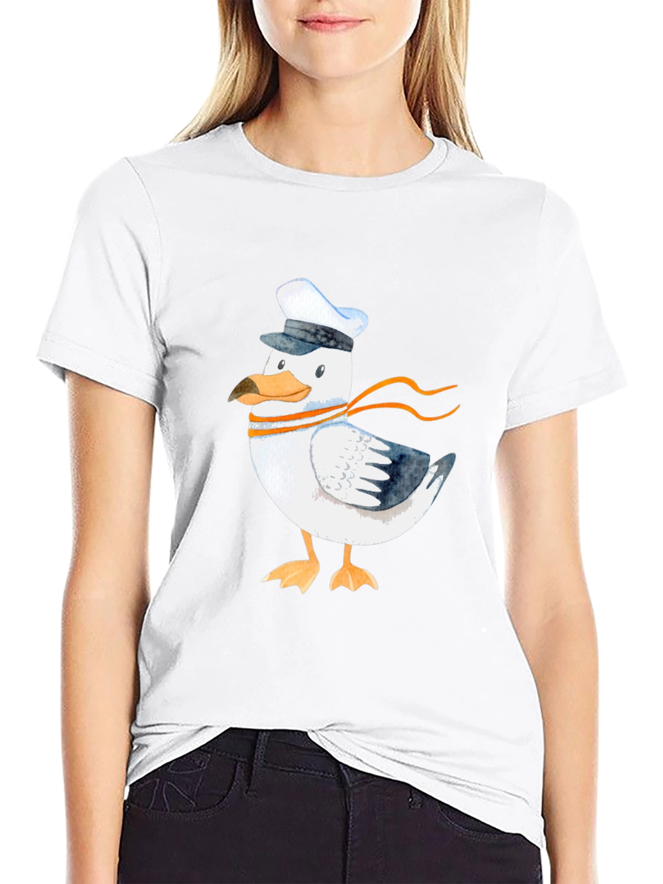 Nautical Seagull Graphic Tee - Mens Black T-Shirt
