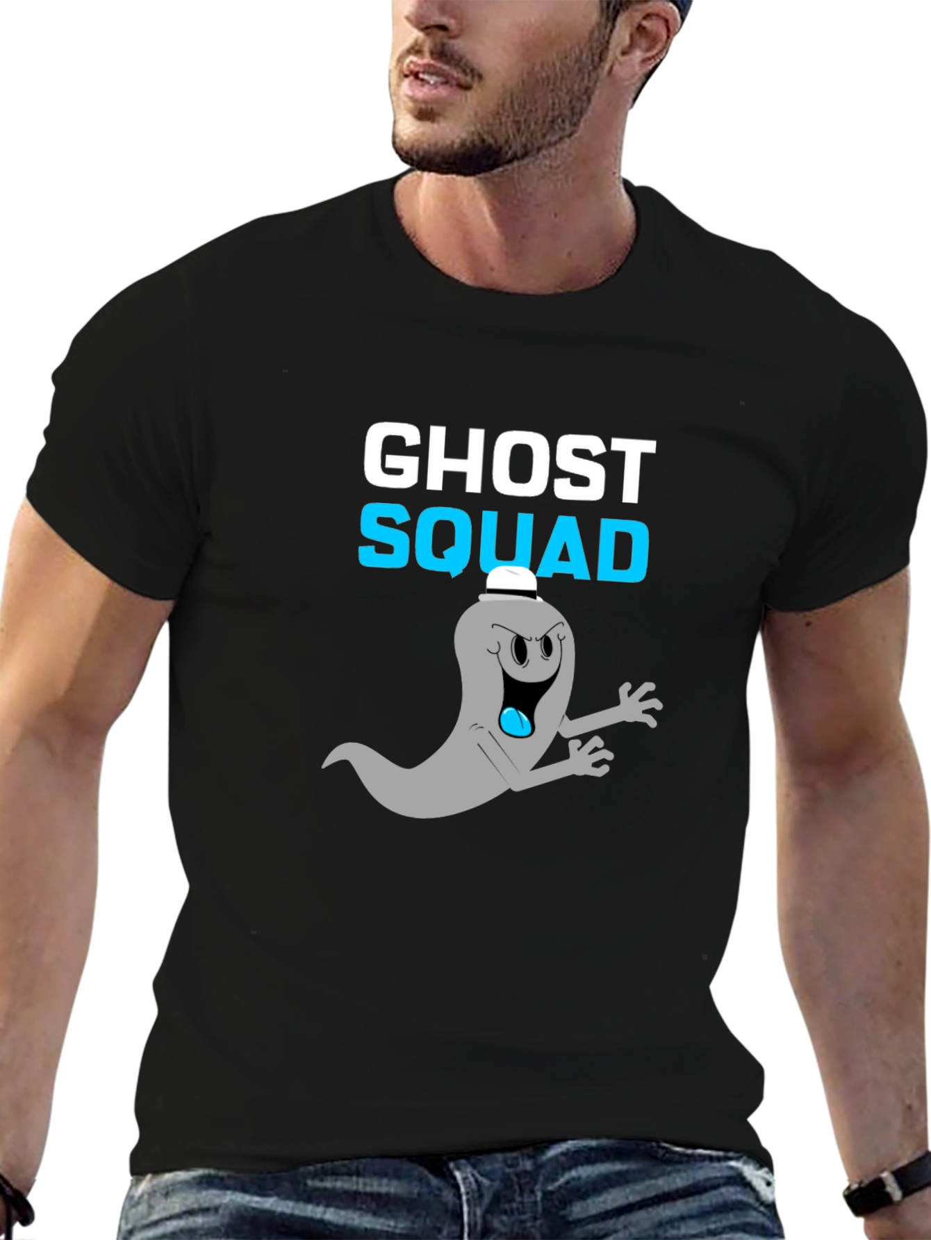 Ghost Squad Graphic Tee - Cool Spooky Design