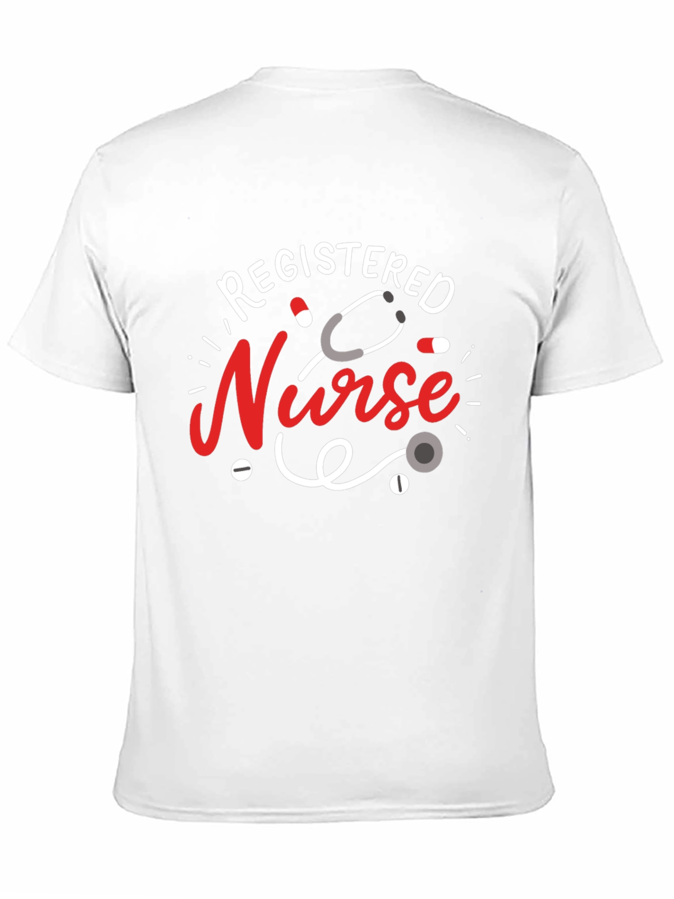 Registered Nurse Graphic T-Shirt - Black Cotton Blend