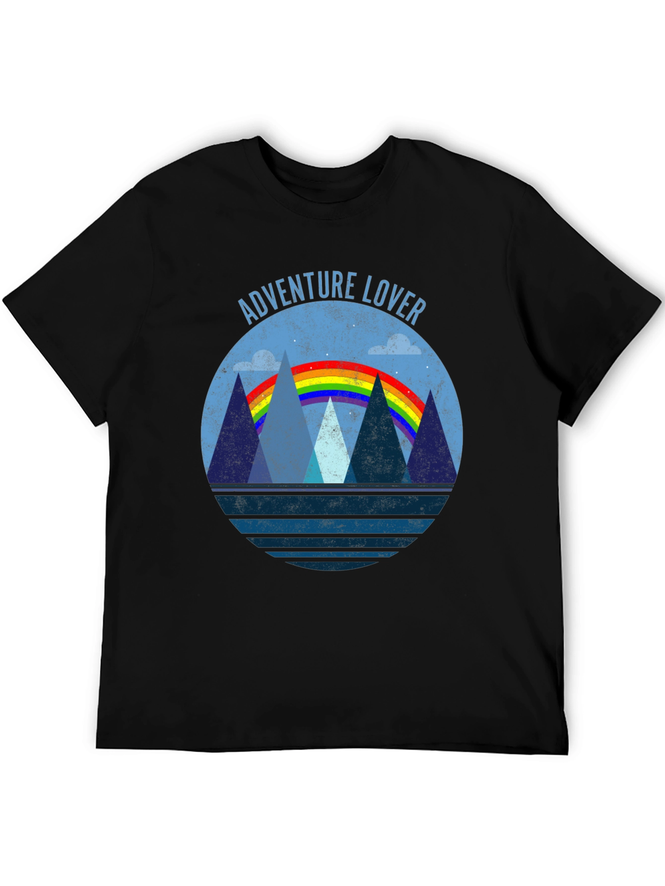 Adventure Lover Graphic Tee | Mountain Rainbow Design