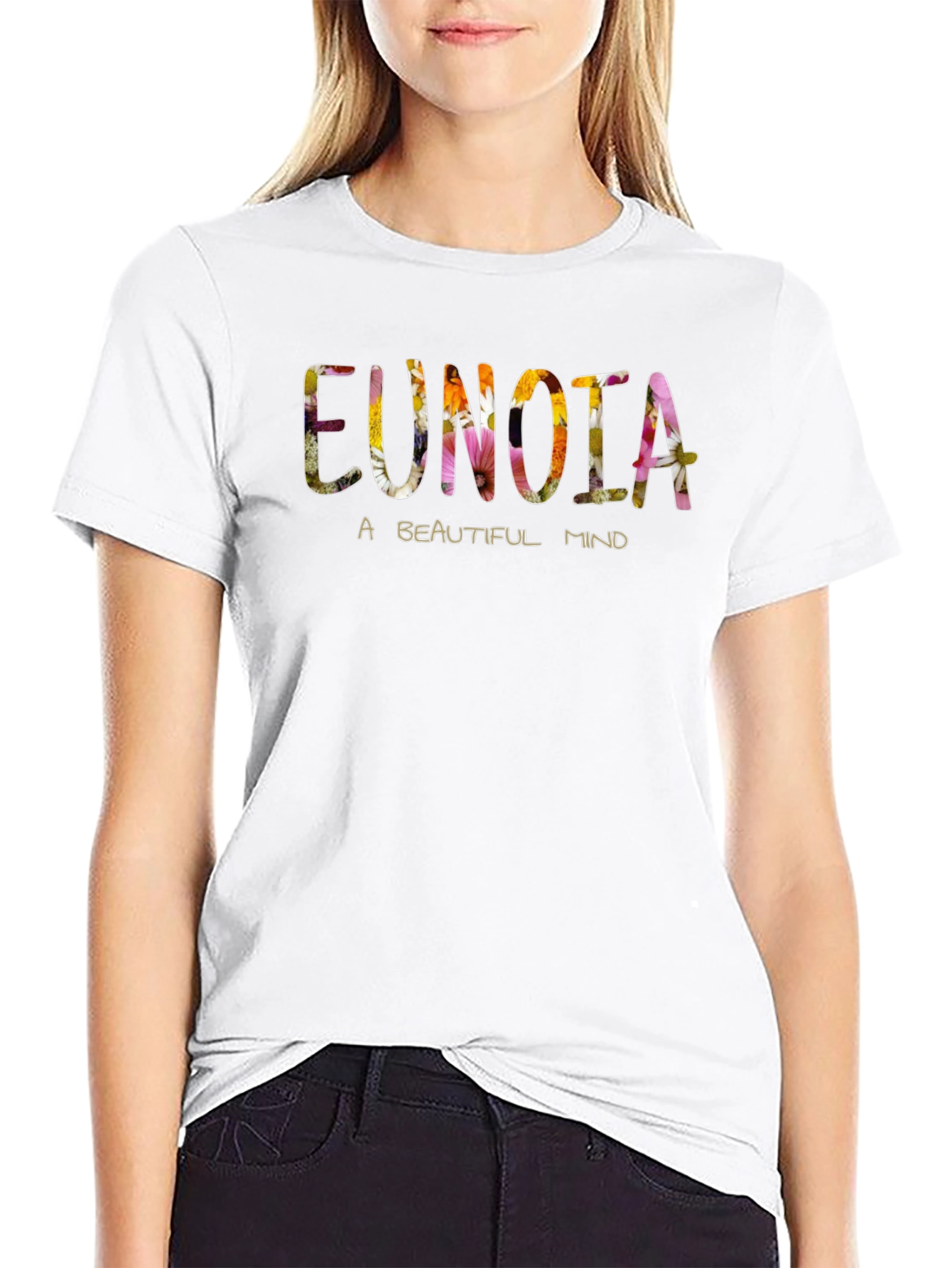 Eunoia Floral T-Shirt - A Beautiful Mind
