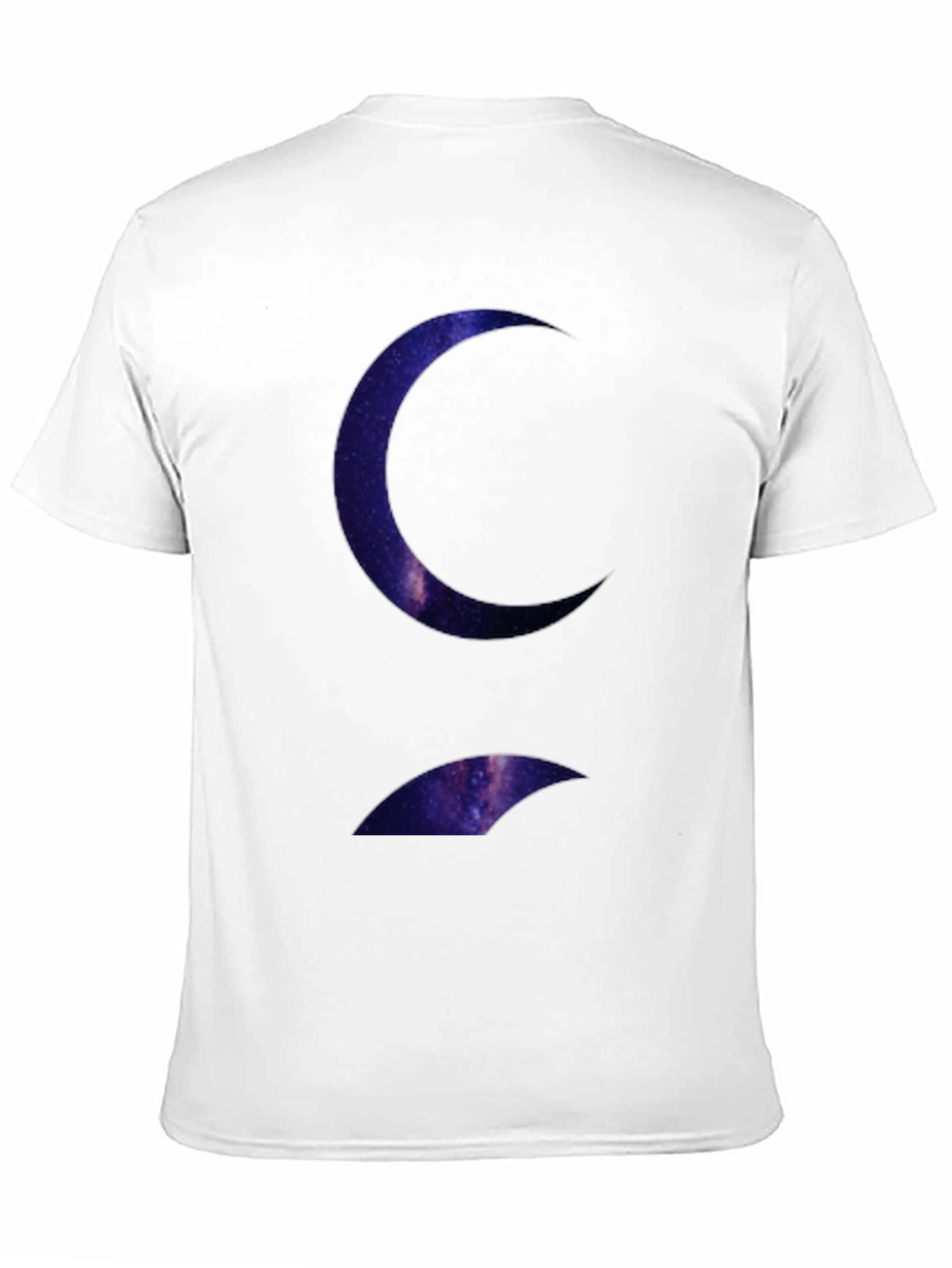 Galaxy Crescent Moon Black T-Shirt