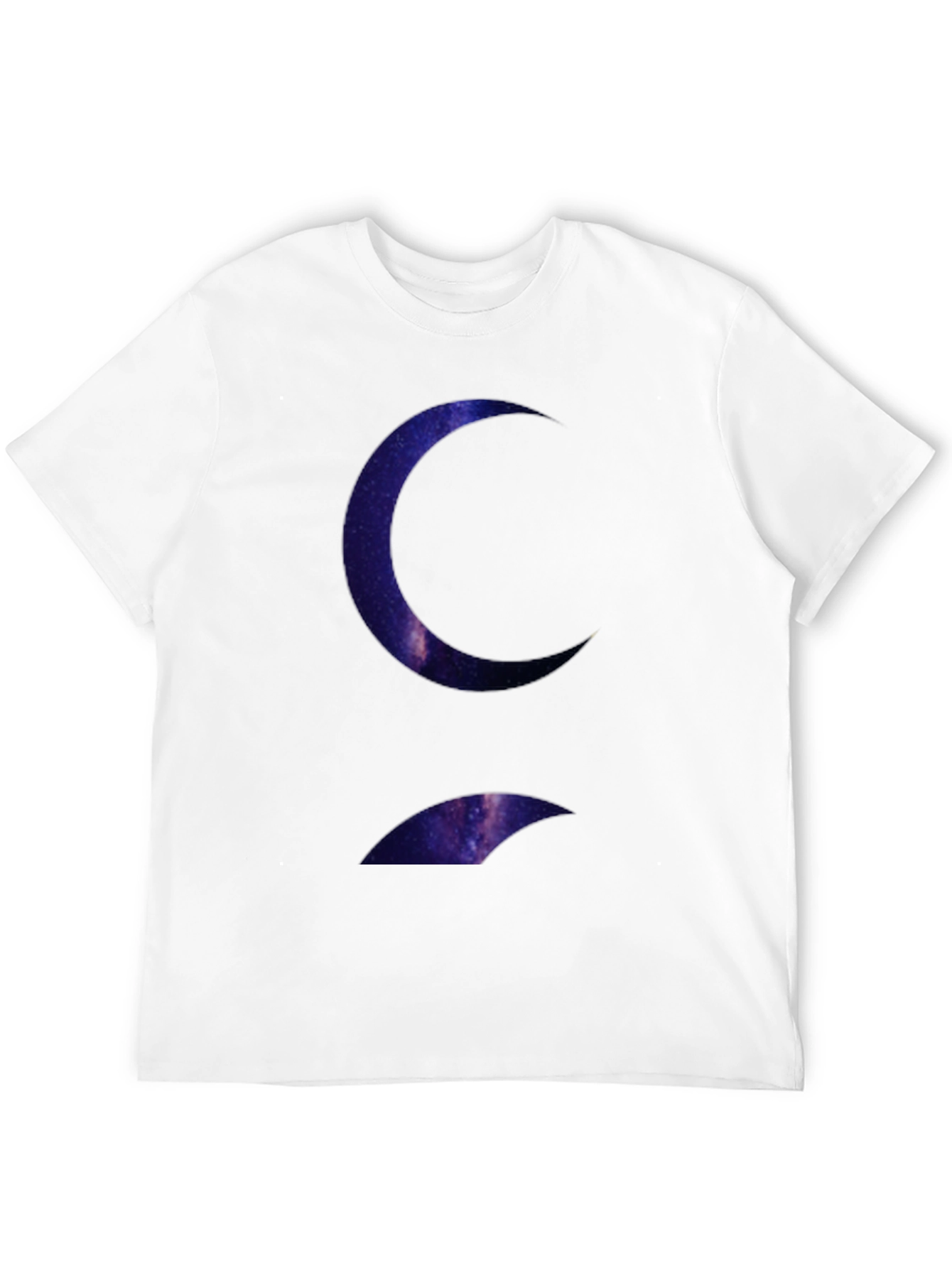 Galaxy Crescent Moon Black T-Shirt