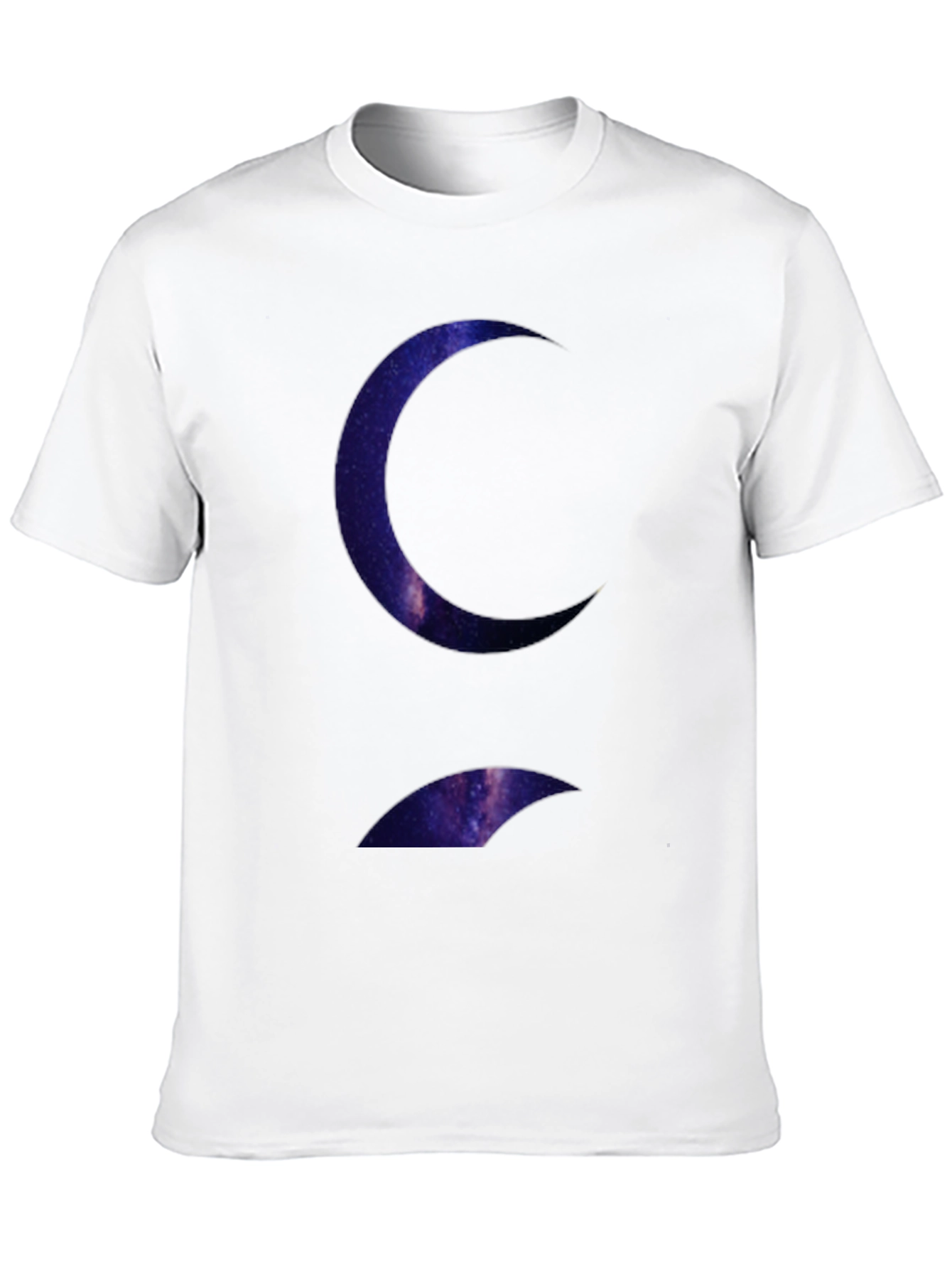 Galaxy Crescent Moon Black T-Shirt