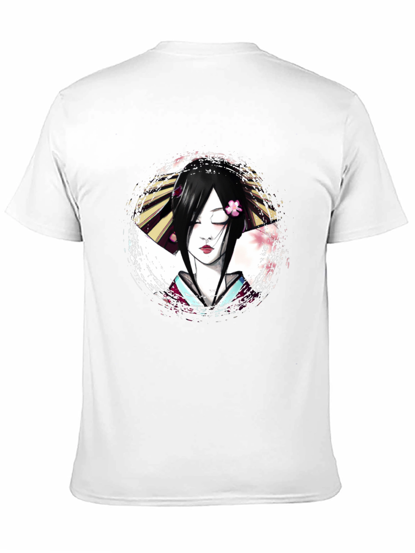 Geisha Graphic Print T-Shirt - Unique Artistic Design