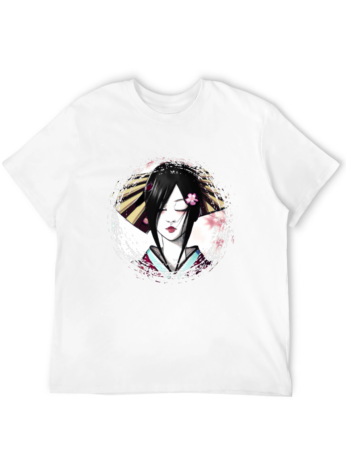 Geisha Graphic Print T-Shirt - Unique Artistic Design