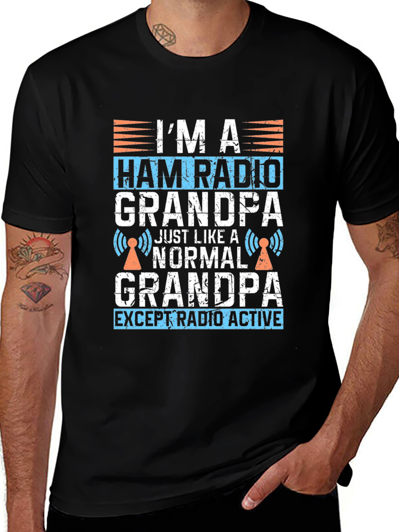 Ham Radio Grandpa T-Shirt - Radio Active Grandpa Tee
