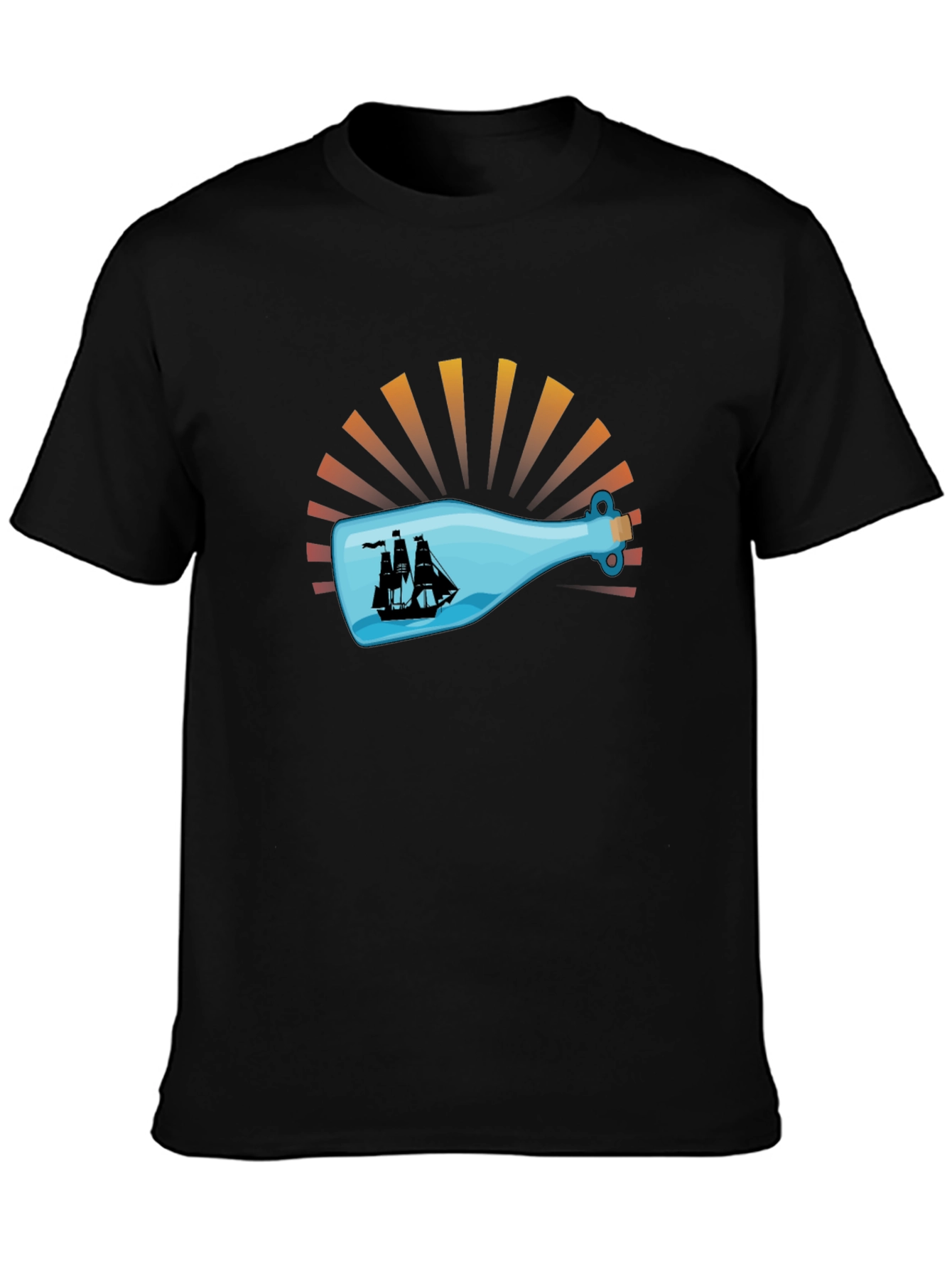Nautical Ship in a Bottle Graphic Tee