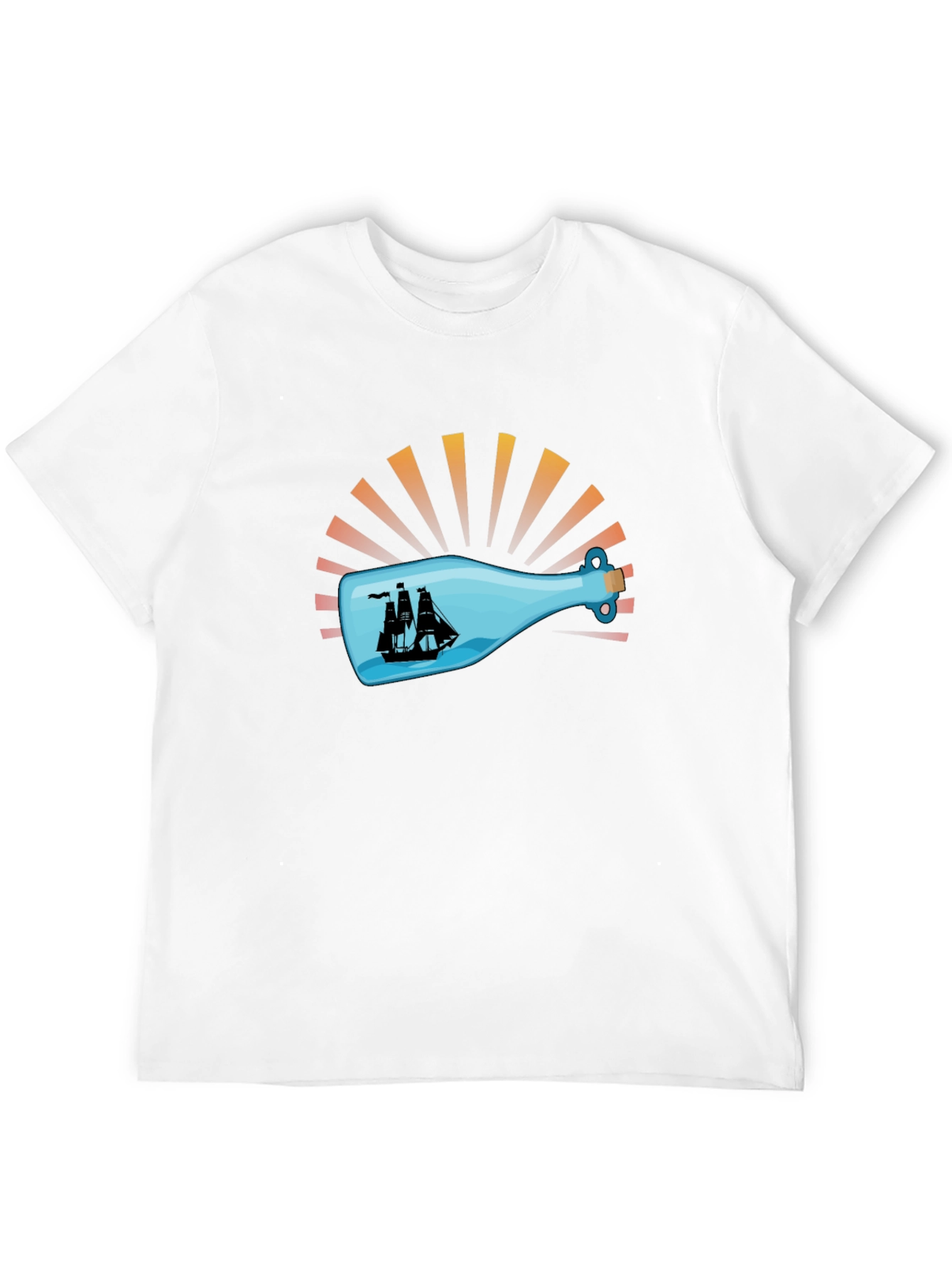 Nautical Ship in a Bottle Graphic Tee