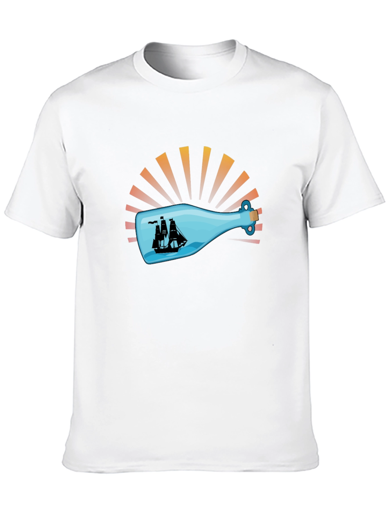 Nautical Ship in a Bottle Graphic Tee