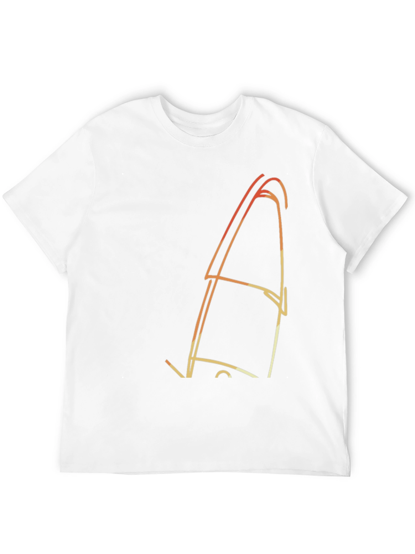 Abstract Line Art Graphic Black Tee