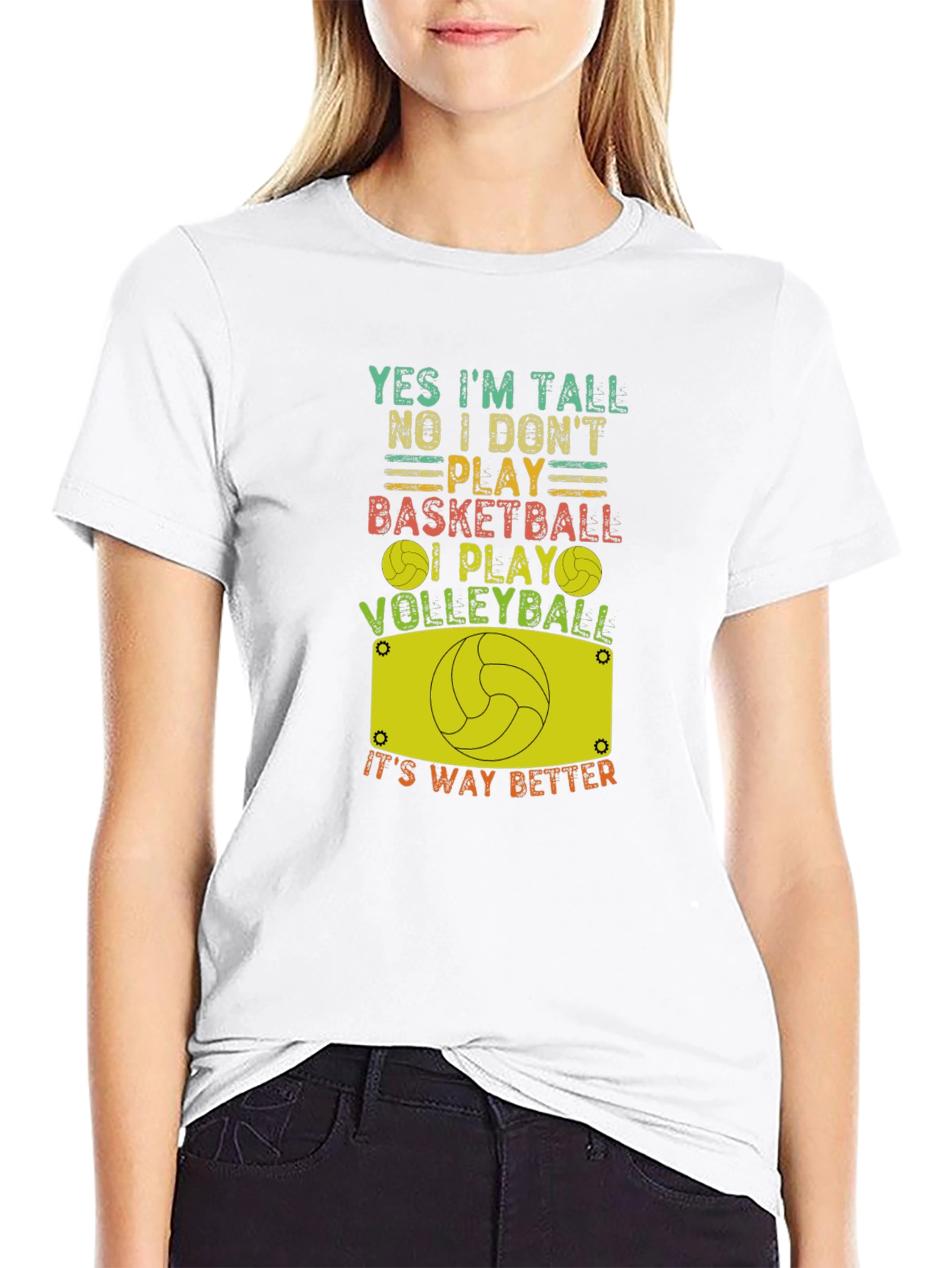 Funny Volleyball T-Shirt: Yes Im Tall