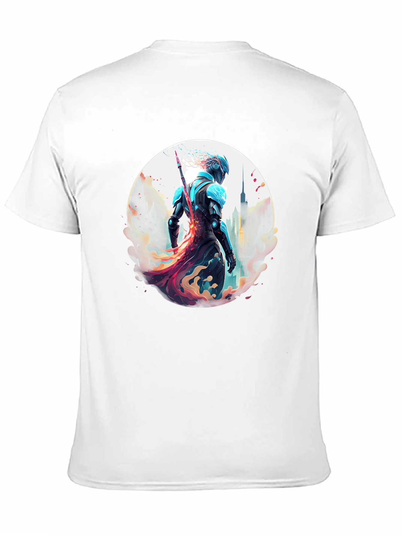 Futuristic Warrior Graphic T-Shirt
