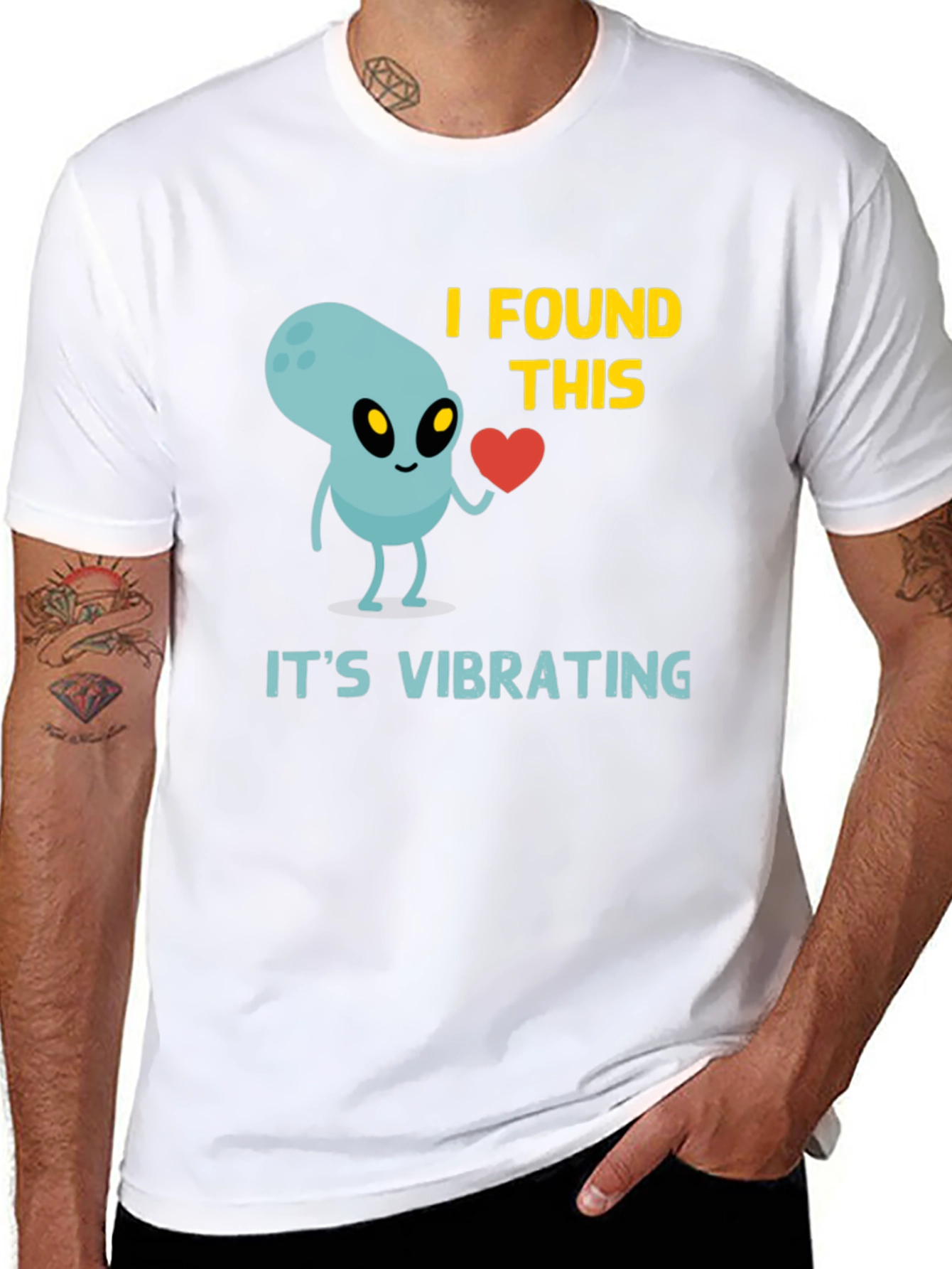 Alien Heart T-Shirt - Its Vibrating Funny Graphic Tee