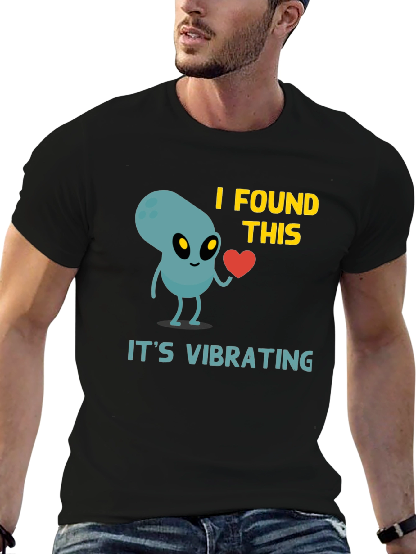 Alien Heart T-Shirt - Its Vibrating Funny Graphic Tee