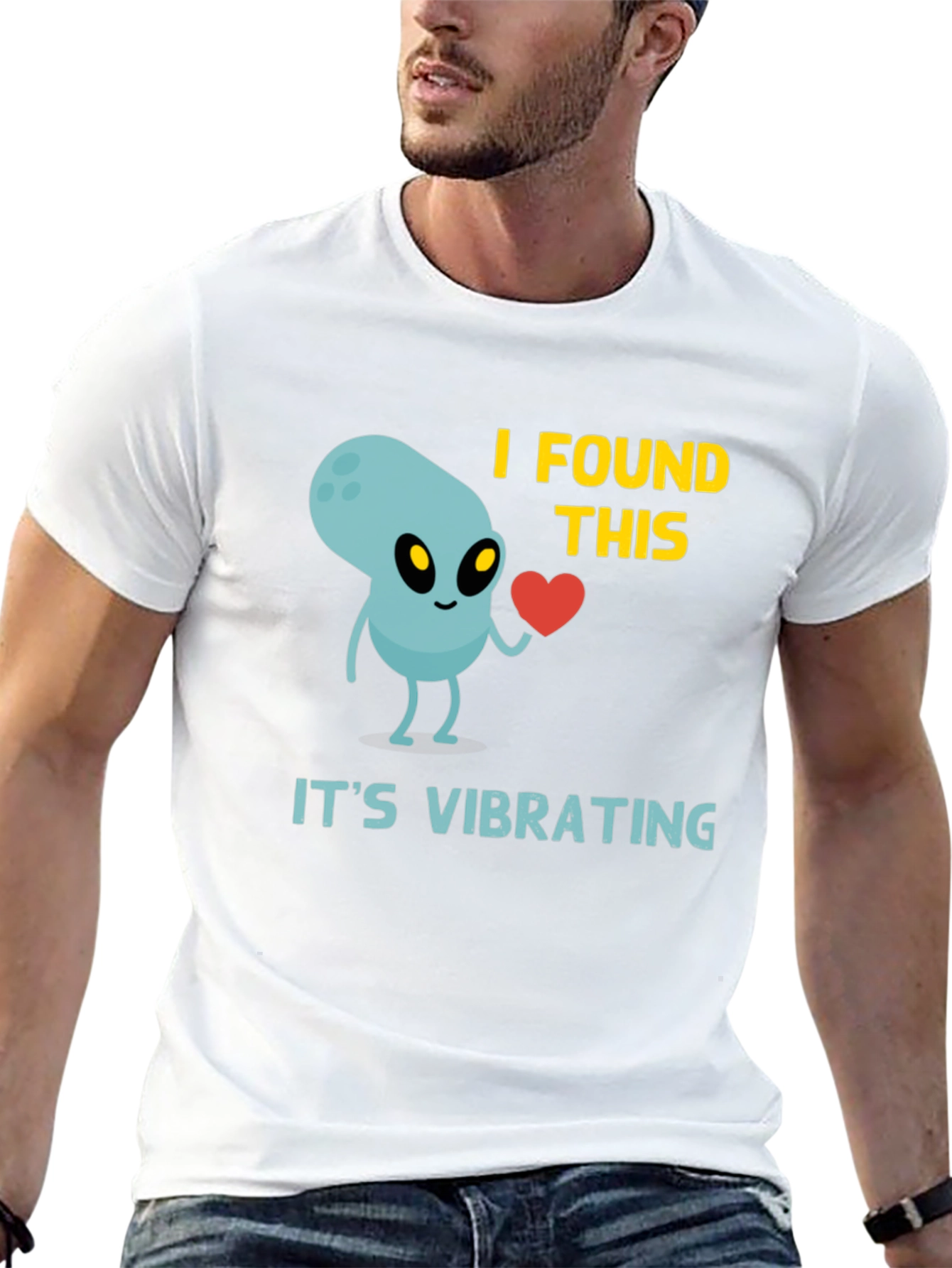 Alien Heart T-Shirt - Its Vibrating Funny Graphic Tee