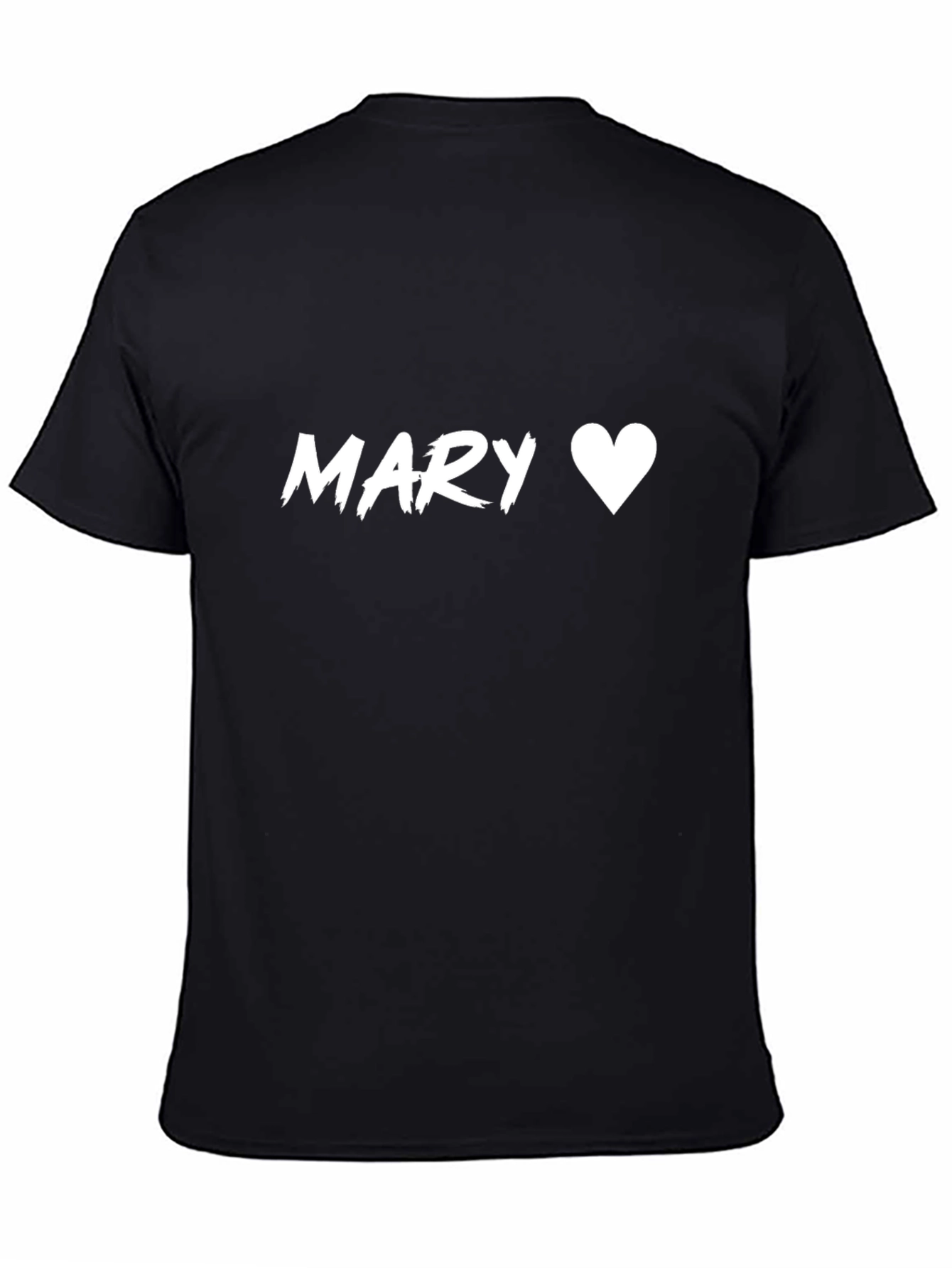 Mary Heart Love T-Shirt - Stylish Black Tee