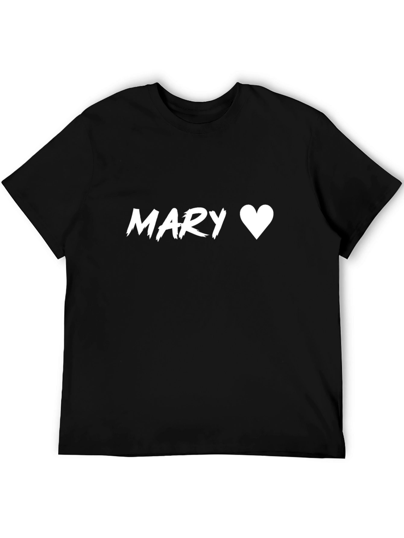Mary Heart Love T-Shirt - Stylish Black Tee