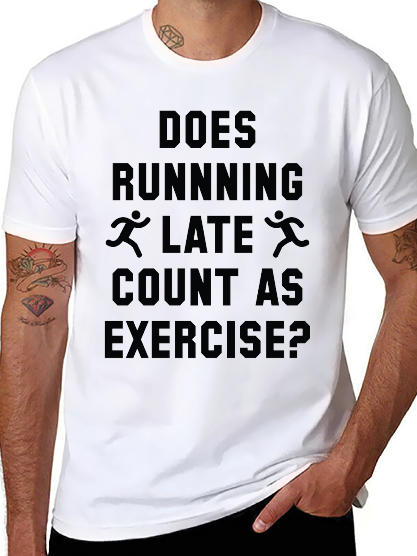 Funny Running Late Exercise T-Shirt
