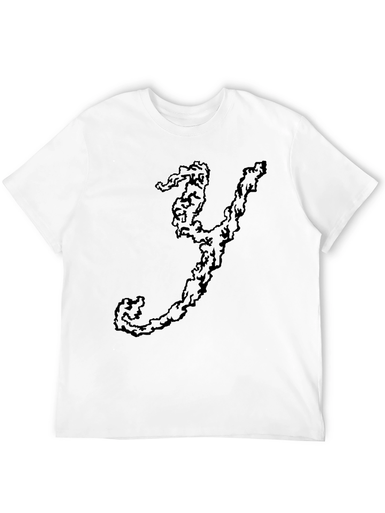 Abstract Y Print Black Tee
