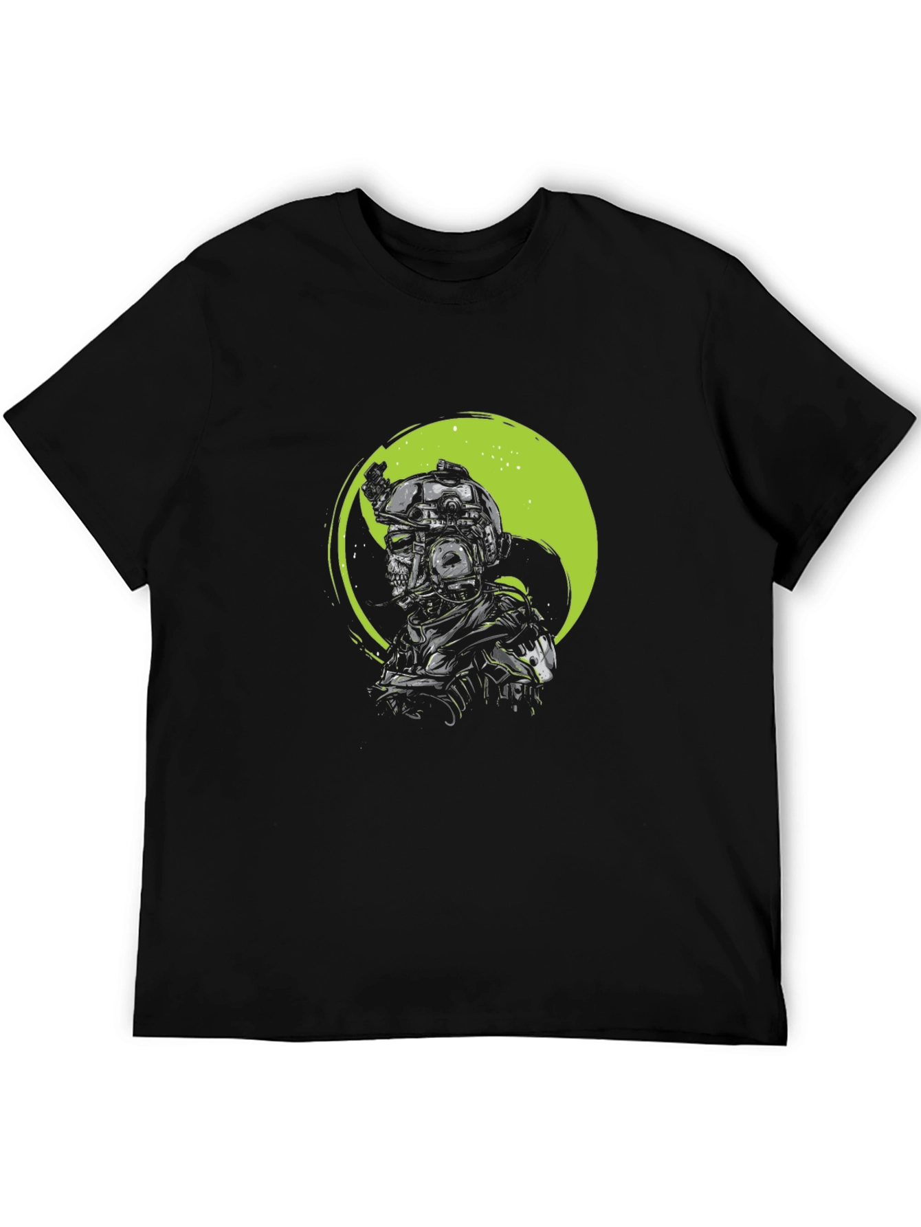 Tactical Skull Graphic T-Shirt - Black
