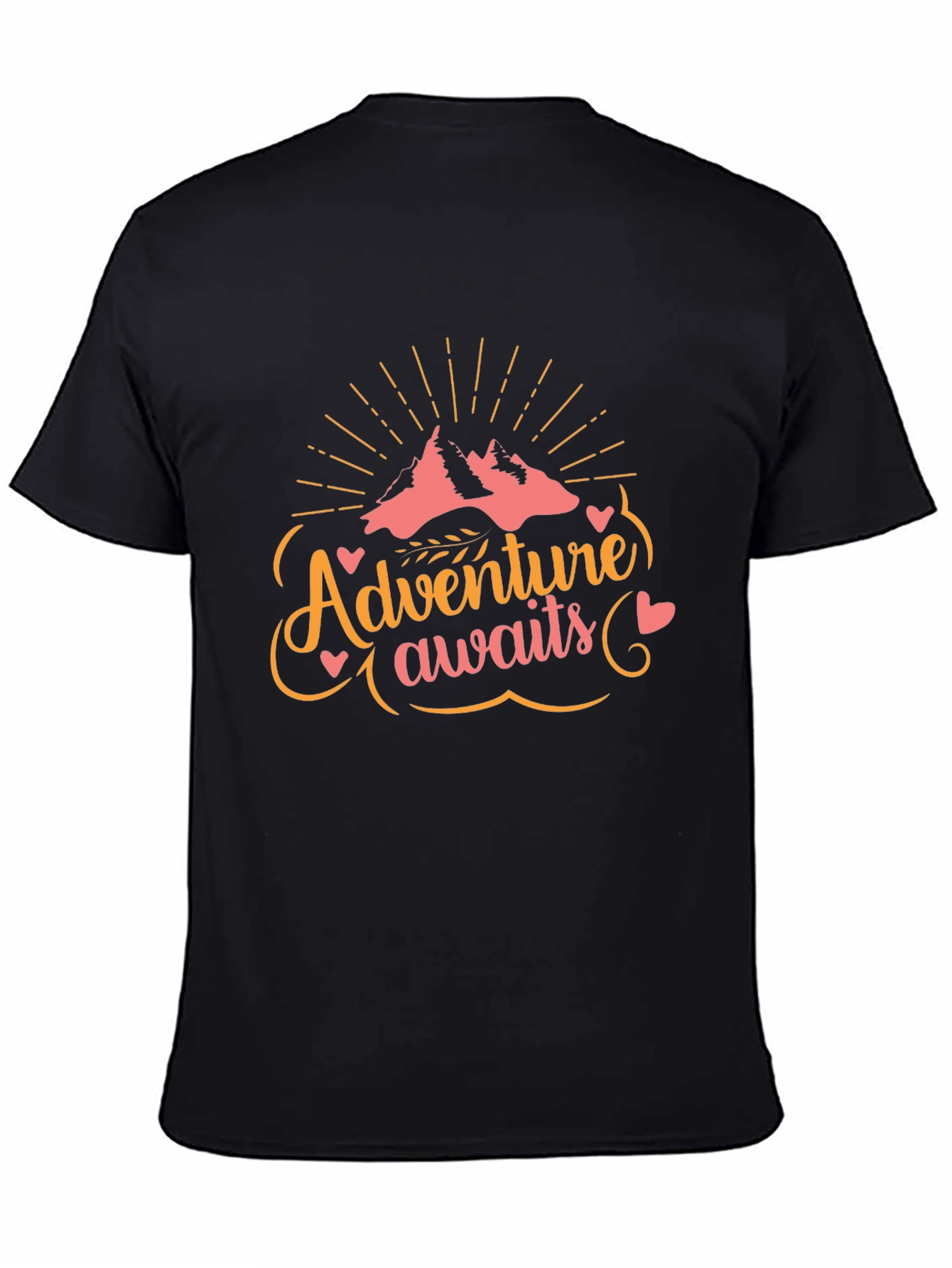 Adventure Awaits Graphic T-Shirt - Black