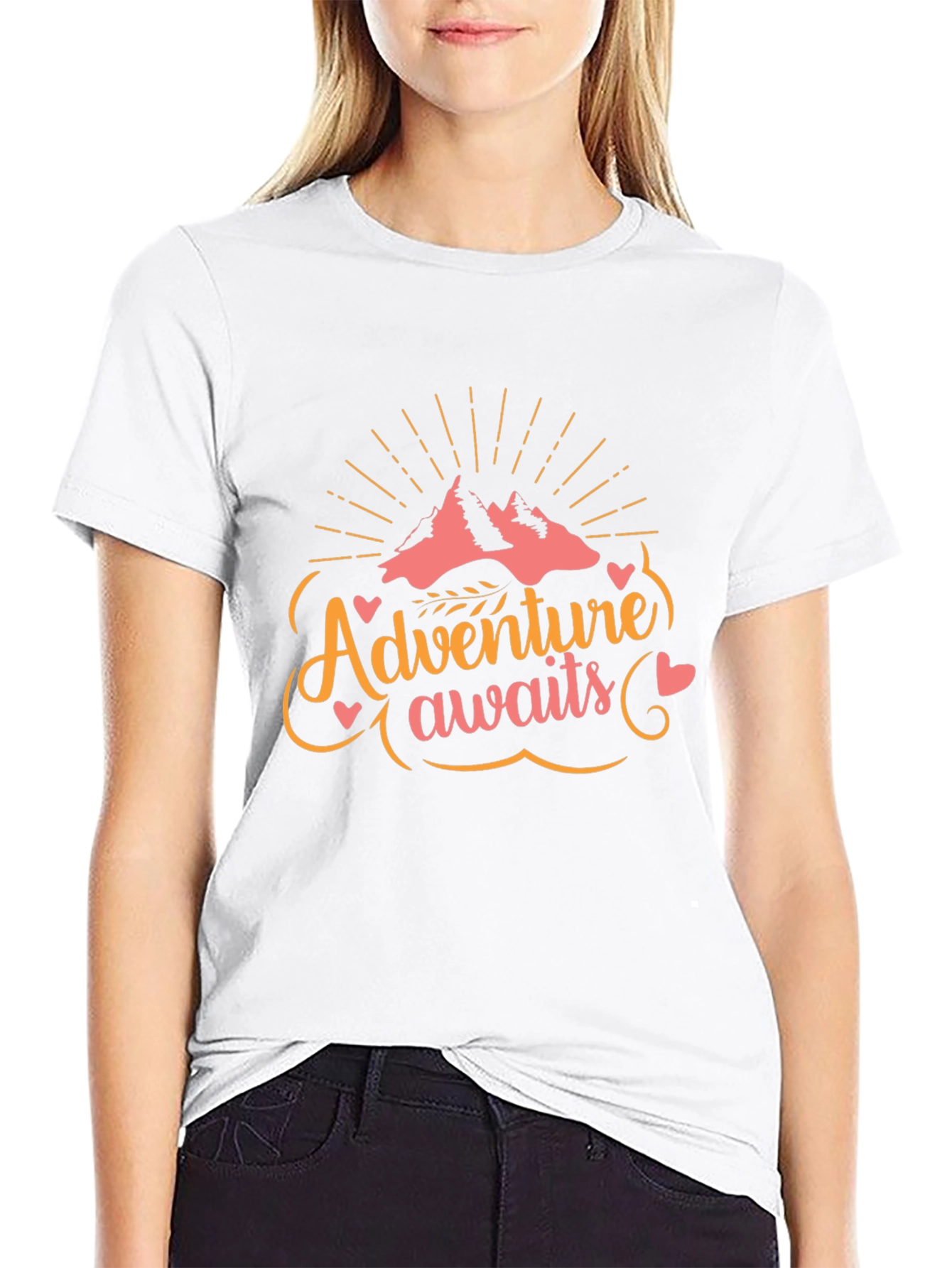 Adventure Awaits Graphic T-Shirt - Black