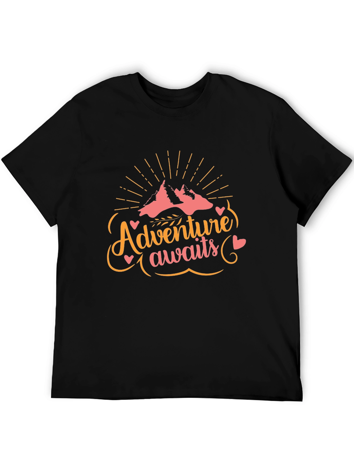 Adventure Awaits Graphic T-Shirt - Black