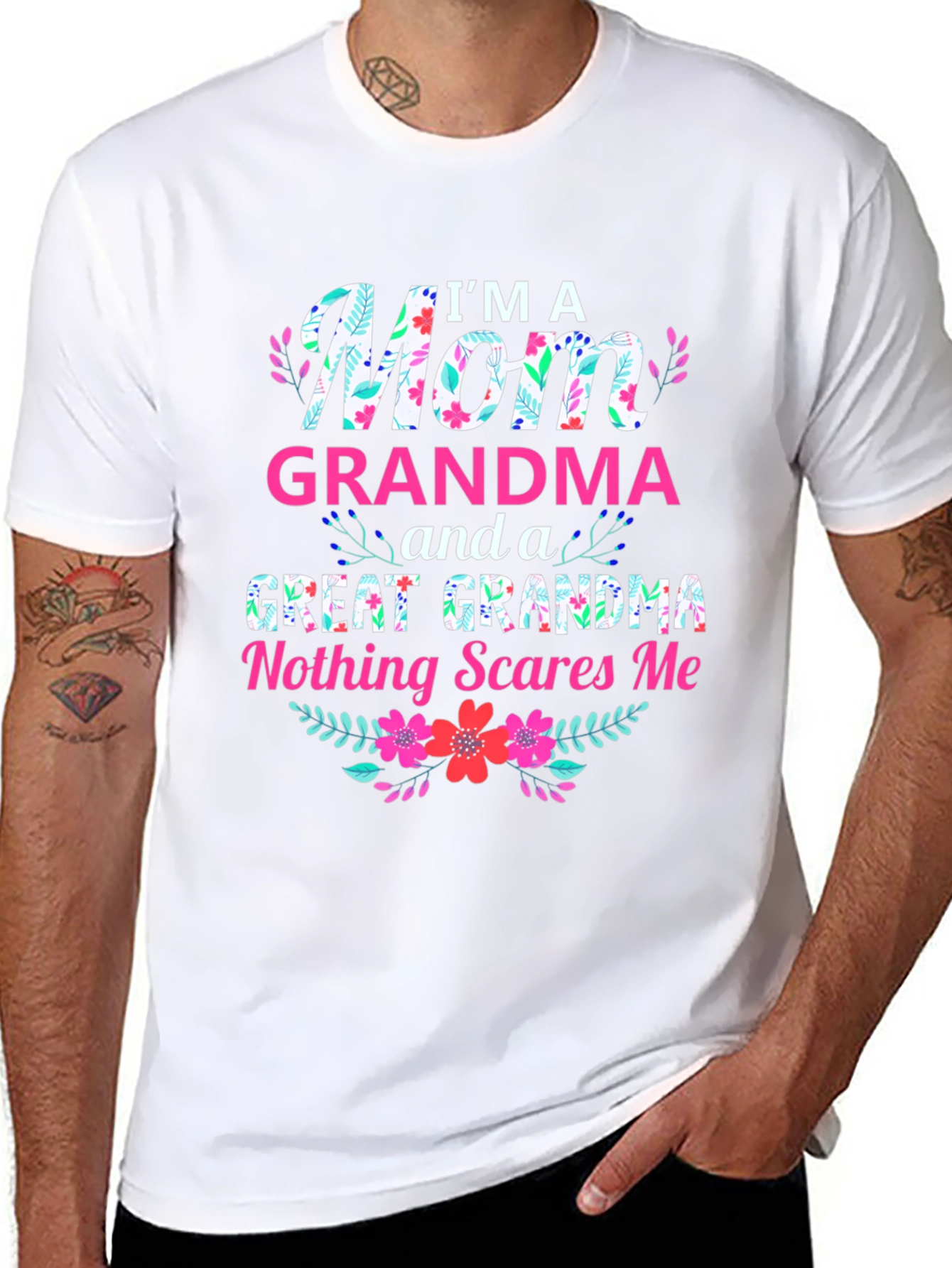 Im A Mom Grandma Great Grandma Graphic T-Shirt