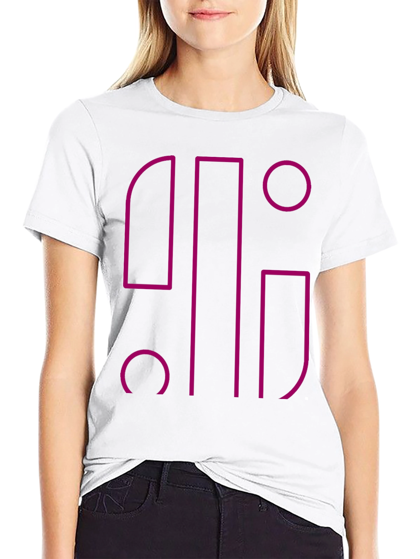 Abstract Geometric Graphic Black T-Shirt